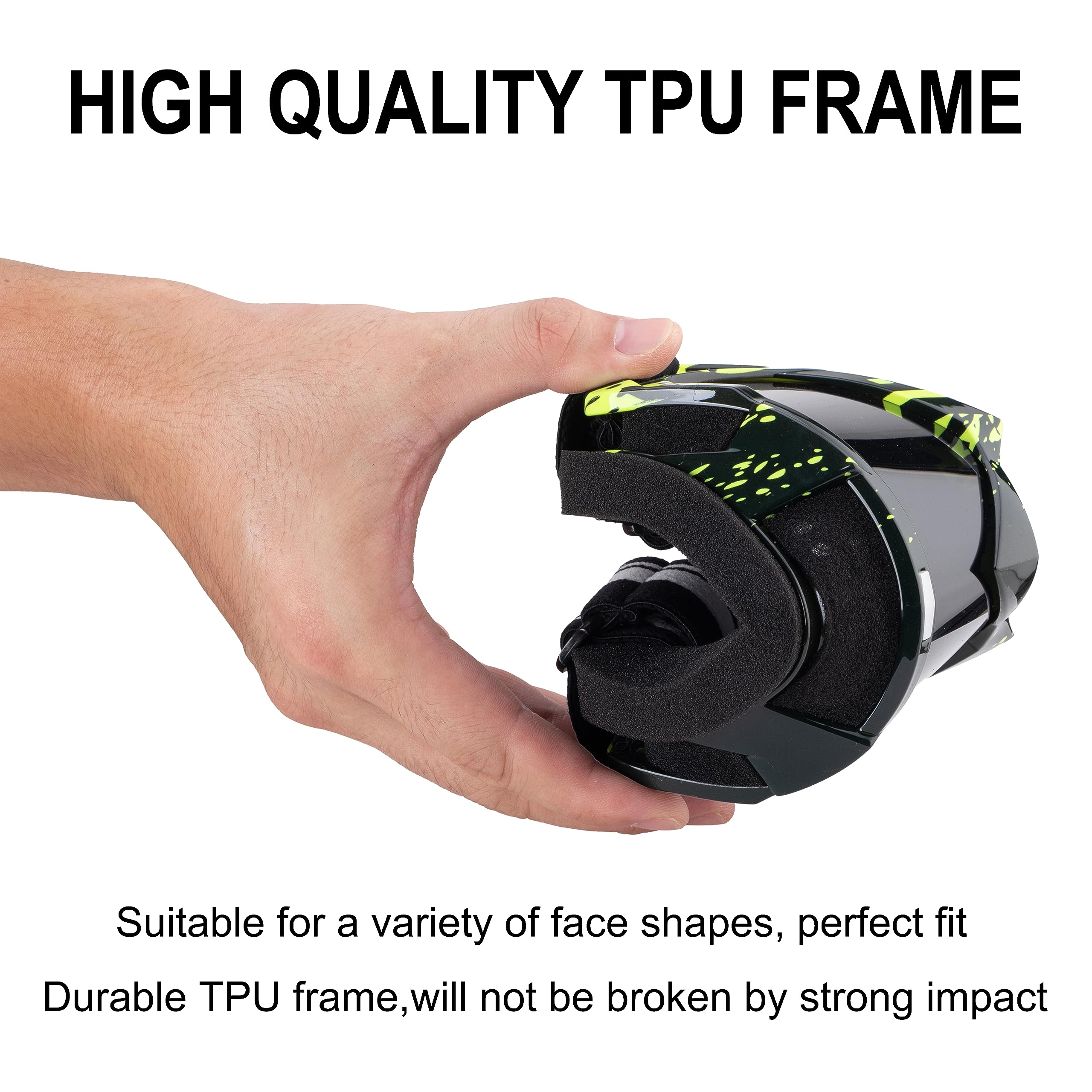 X-Tpson Dirt Bike Goggles Windproof Atv Goggles Dustproof Racing Goggles Motocross Goggles For Men Women Youth