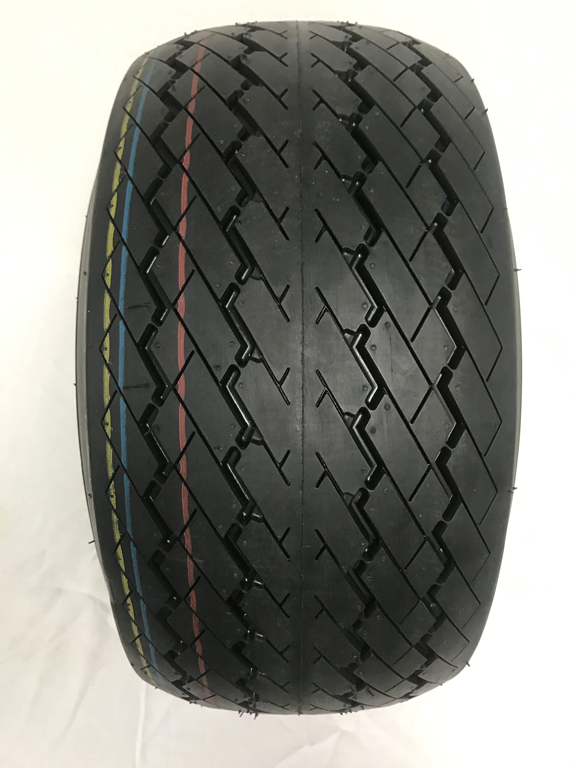 18X8.5-8 Oem Golf Cart Wheels And White Steel Tires Combo - Set Of 4