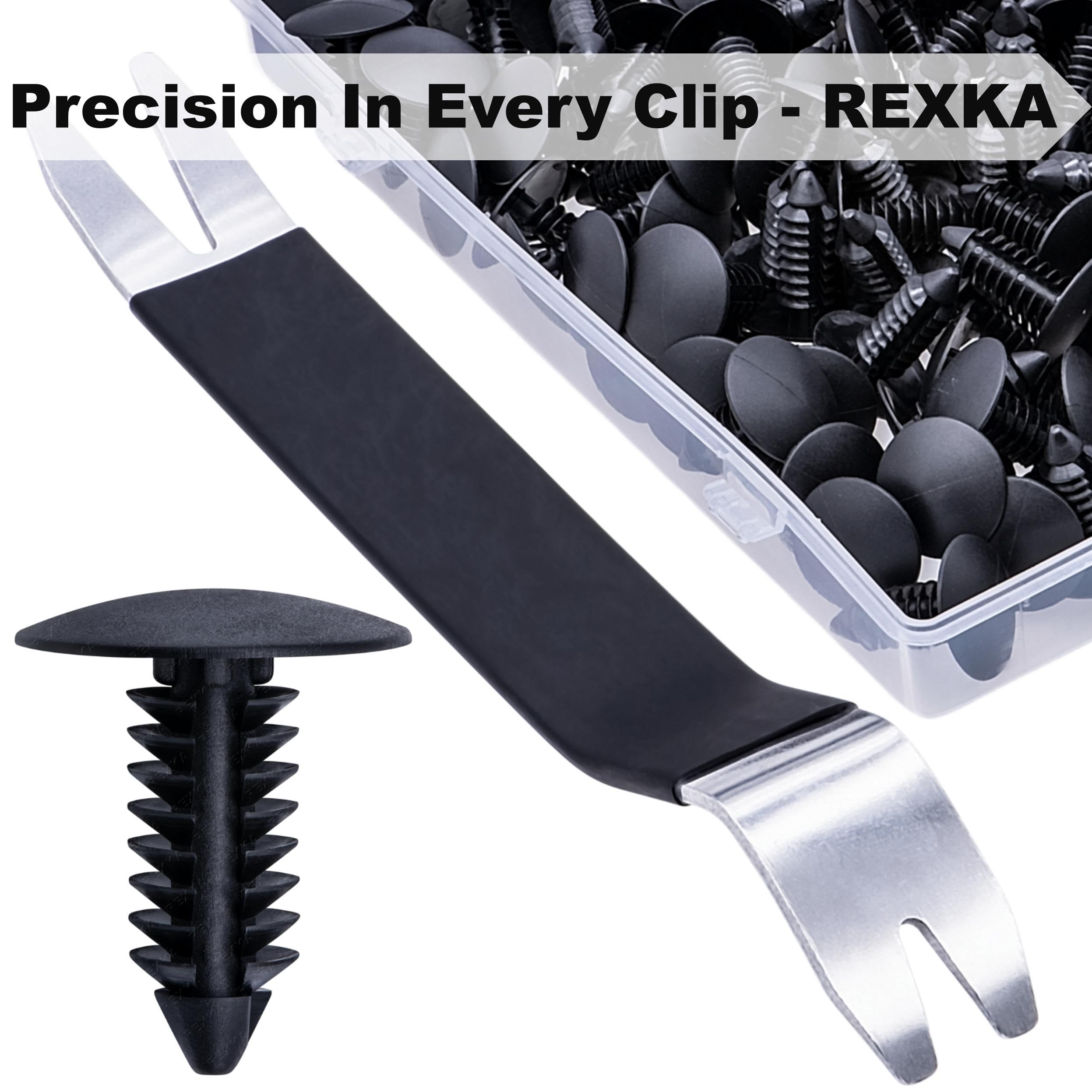 Rexka 101Pcs Fender Bumper Shield Fender Liner Push Pin Retainer Clips 6030441 For Jeep Dodge Ram Chrysler + Multipurpose Auto T