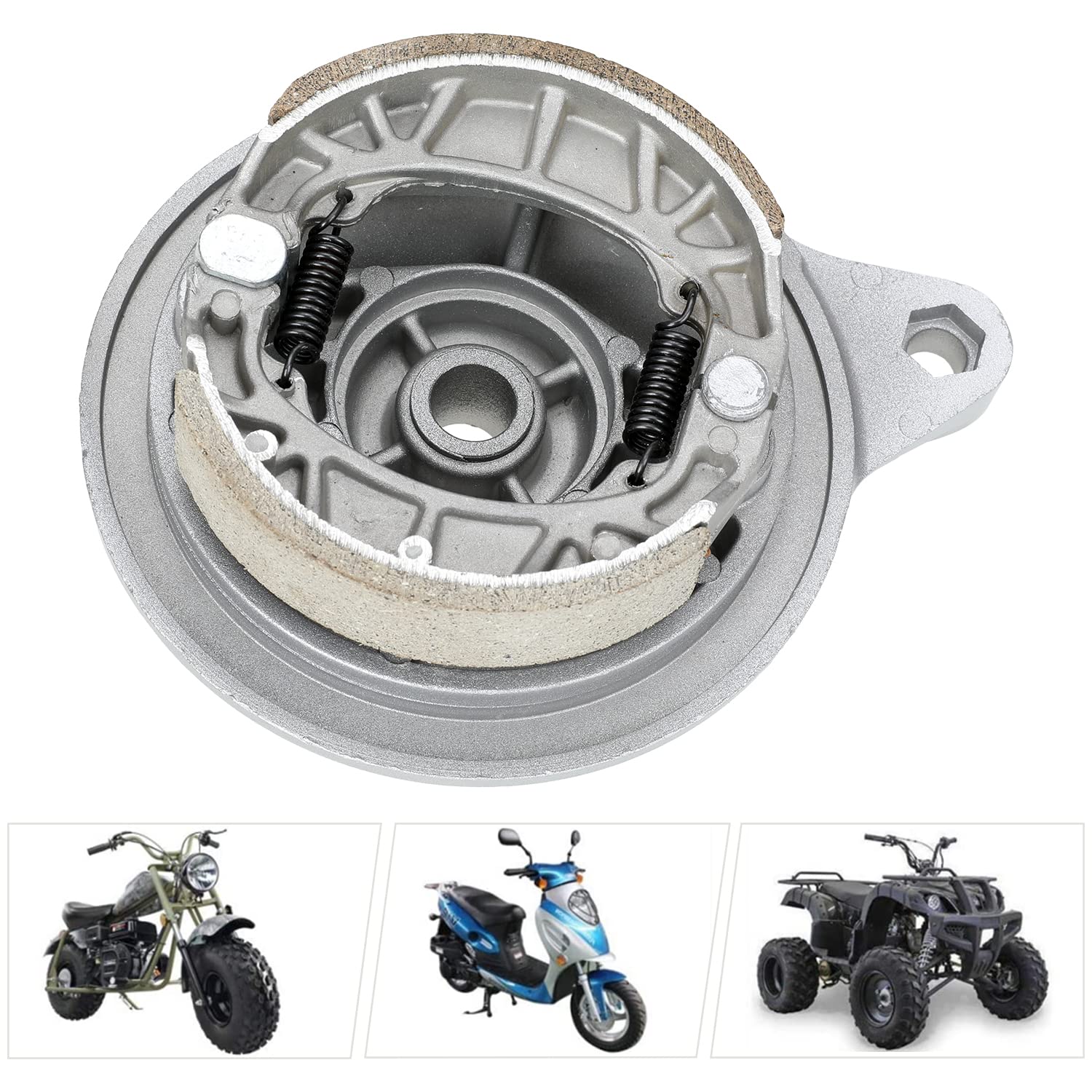 YOXUFA Mini Bike Drum Brake Pads Shoes for Coleman CT200U BT200X CT200U-EX Baja Warrior MB200 Predator 212cc 196cc CRF70 GY6 49c