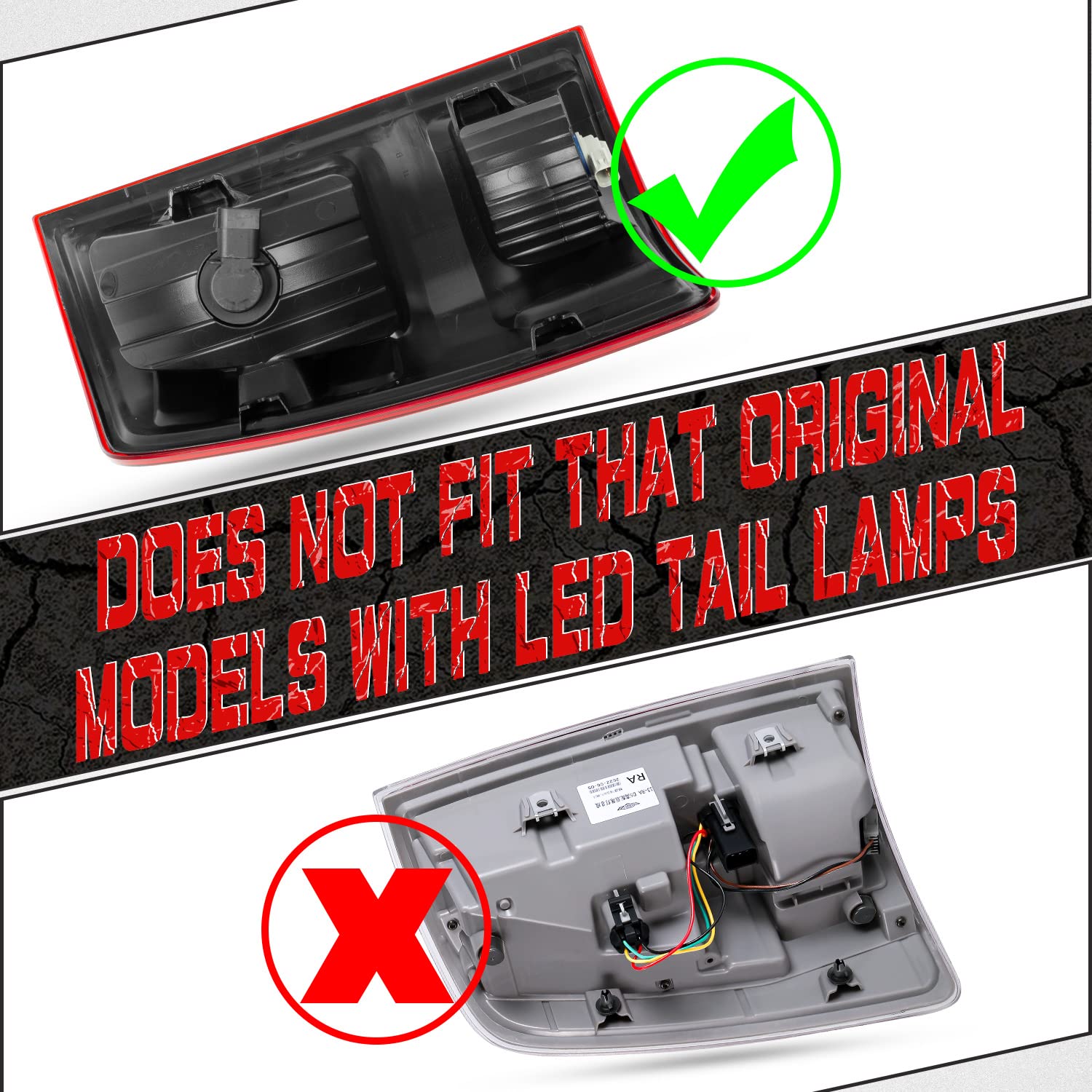 Ransoto Tail Light Compatible With Dodge Ram 1500 2500 3500 2009-2018 Right Passenger Side Rear Taillight Brake Lamp With Bulb R