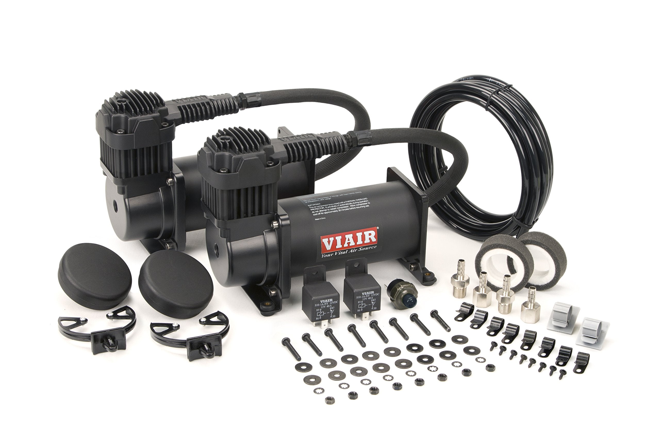Dual Stealth Black 380C Value Pack (200 Psi, 380C/2, 165/200 P. Switch, 40 Amp Relay/2)