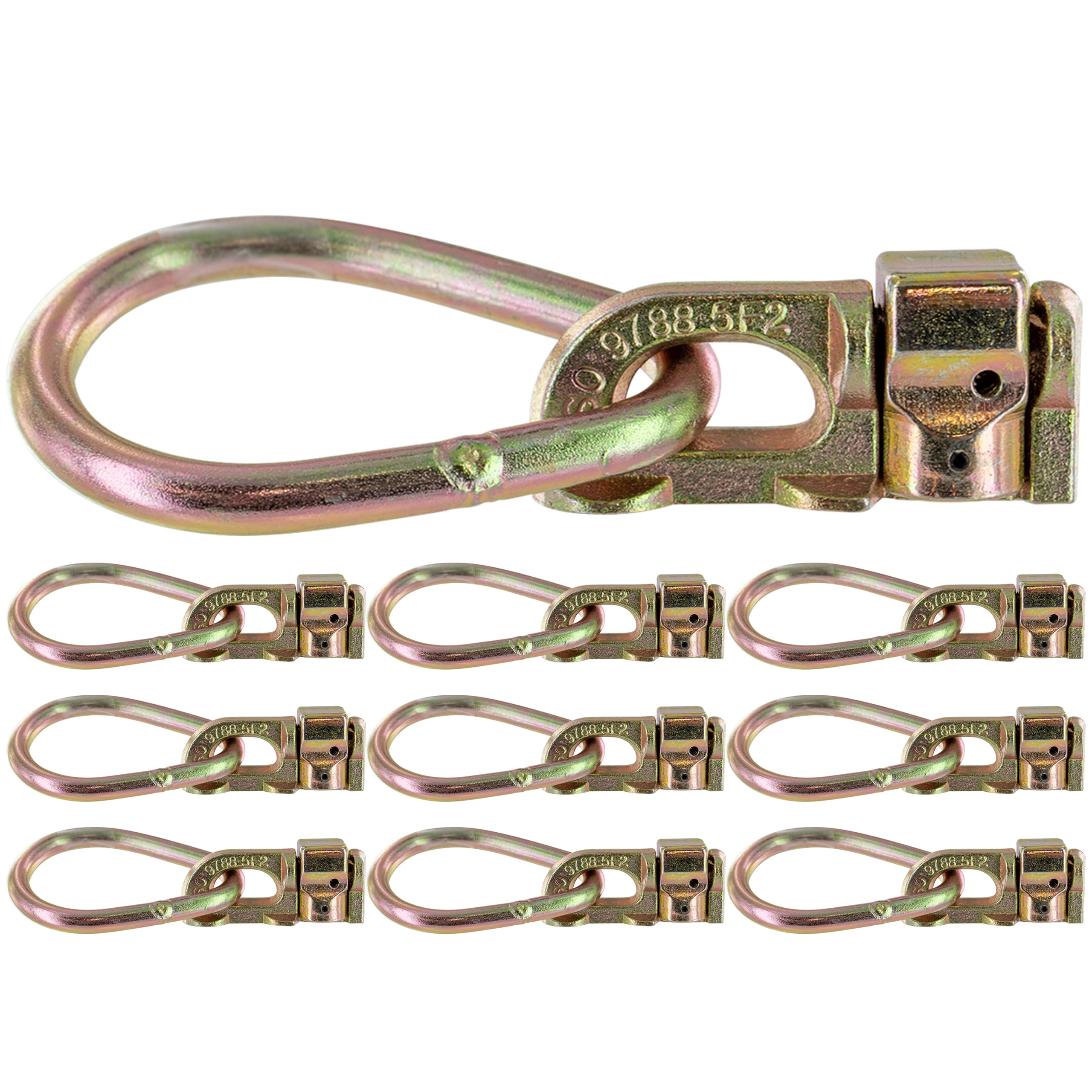 US Cargo Control Double Stud L Track Fitting with Pear Link, Use with L Track Rails in Your Truck Or Trailer to Create Instant T