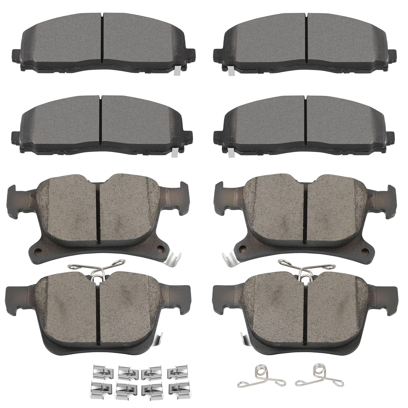 Scitoo D1589 D1901 Front Semi-Metallicrear Ceramic Brake Pads Sets W/Hardware Replacement For Chrysler For Grand Caravan 21-23,F