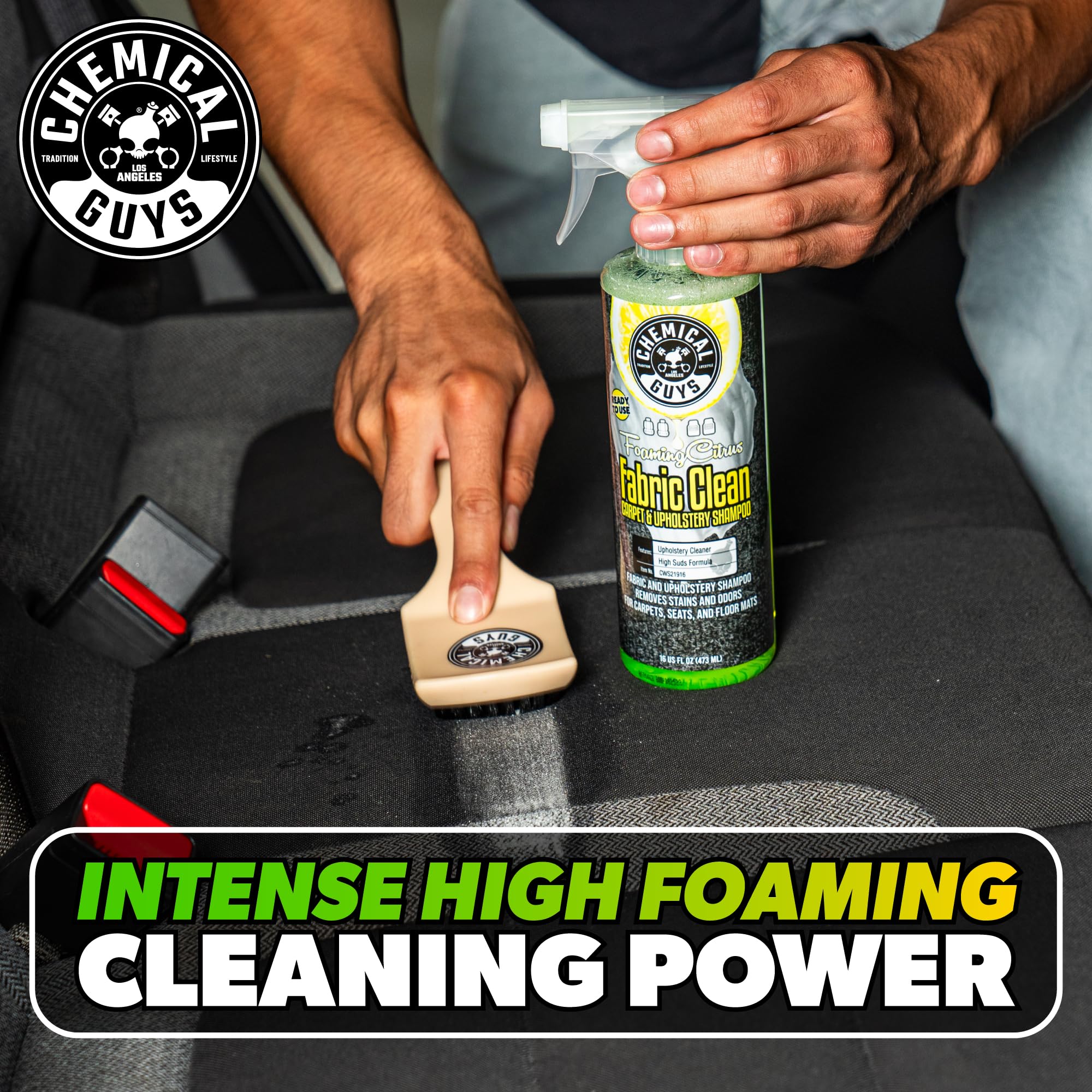 Chemical Guys Cws21916 Foaming Citrus Fabric Clean Carpet & Upholstery Cleaner, Ready To Use, Sprayable (For Carpets, Seats & Fl