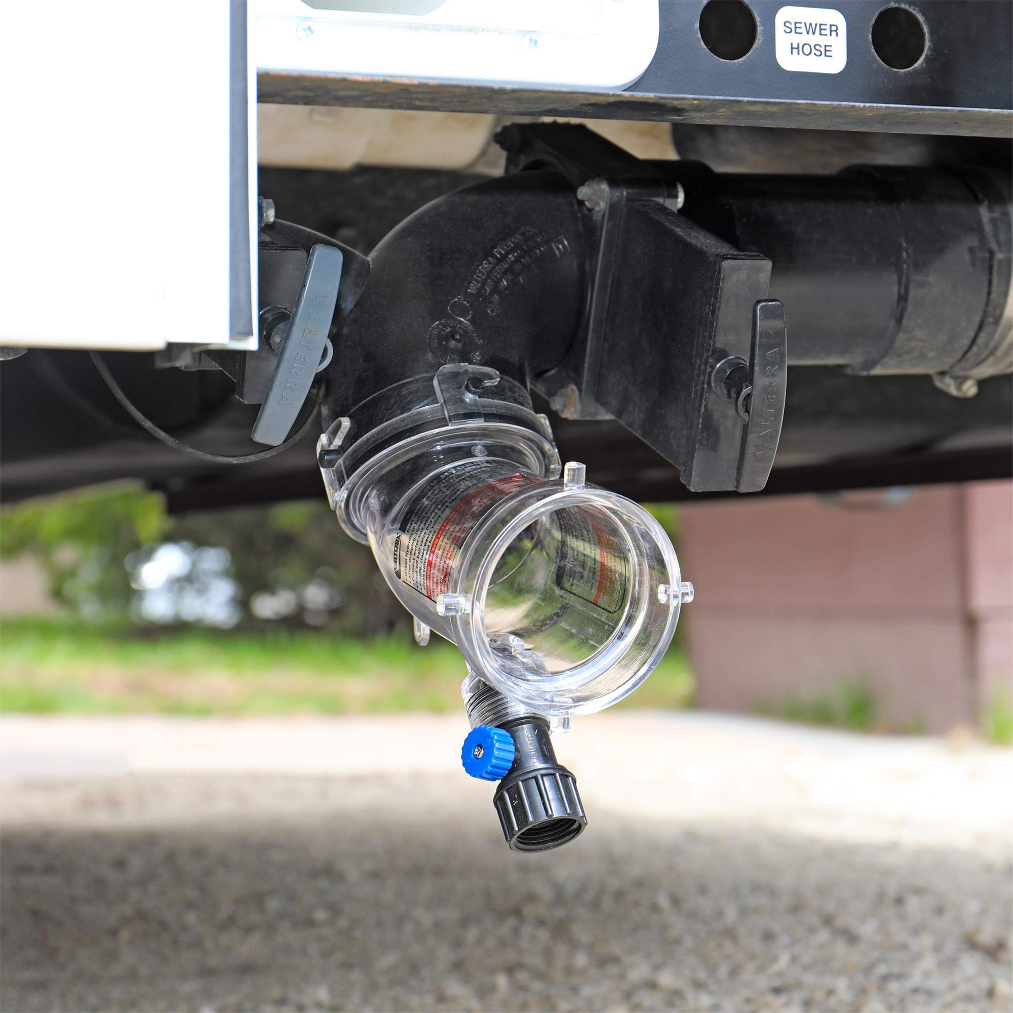 Valterra 45 Degree Hydroflush Attachment With Removable Anti-Siphon Valve For Rv, Camper, Trailer -F02-4100