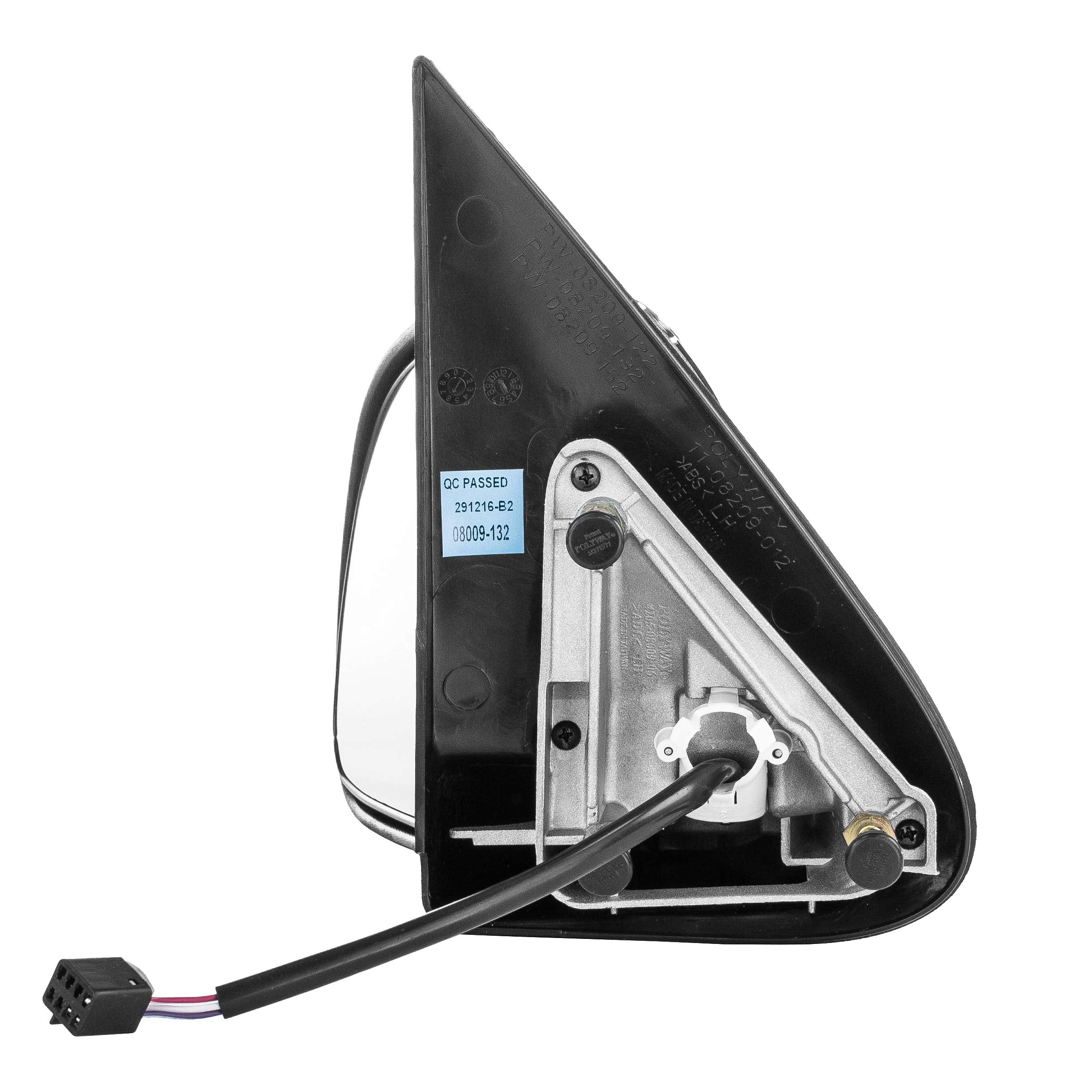 Dependable Direct Left Driver Side Mirror For Chevy Avalanche Silverado Gmc Sierra 1500 2500 (1999 2000 2001 2002) Chrome Non-Heated Power Operated Folding Outside Rear View Door Mirror - Gm1320174