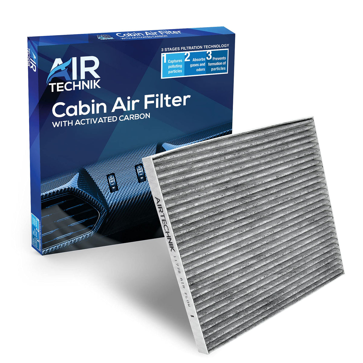 AirTechnik CF11776 Cabin Air Filter w/Activated Carbon | Fits Infiniti JX35 2013, QX60 2014-2021 / Nissan Altima 2013-2018, Maxi