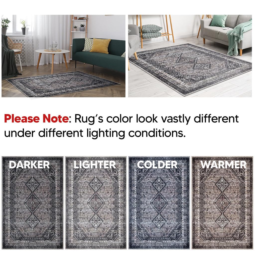 Keen Home Design Machine Washable Area Rugs With Non-Slip Backing, Ideal For Hallway, Living Room, Bedroom, Kitchen And Laundry