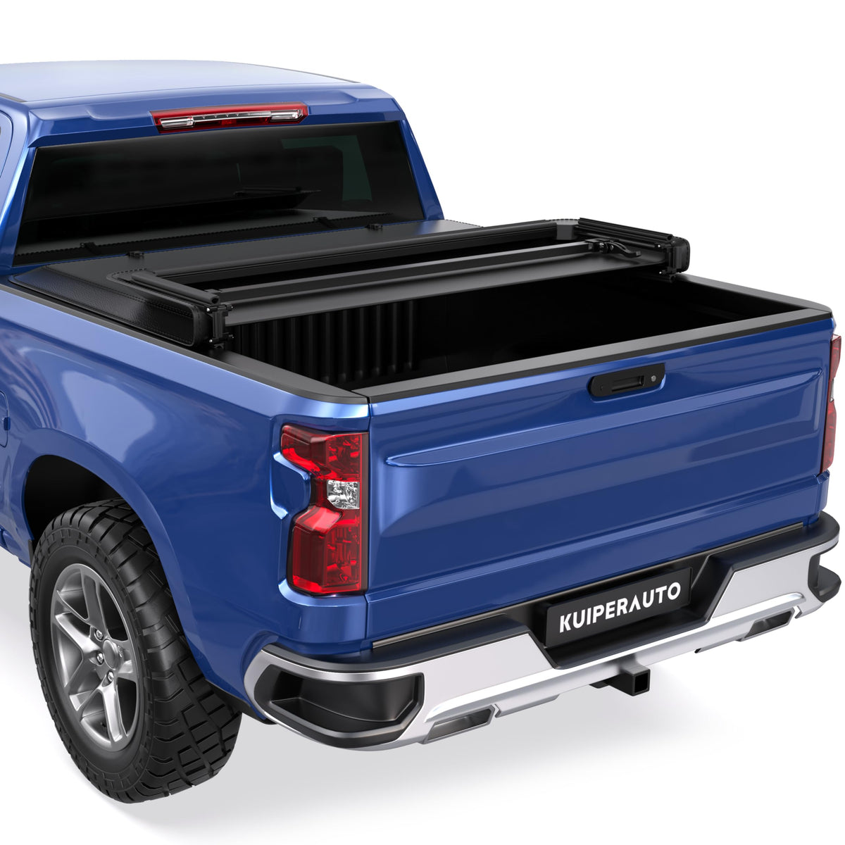 KUIPERAUTO Tri Soft 5.8FT Truck Bed Tonneau Cover Compatible for 2014-2018 Chevy Chevrolet Silverado/GMC Sierra 1500 Fleetside O