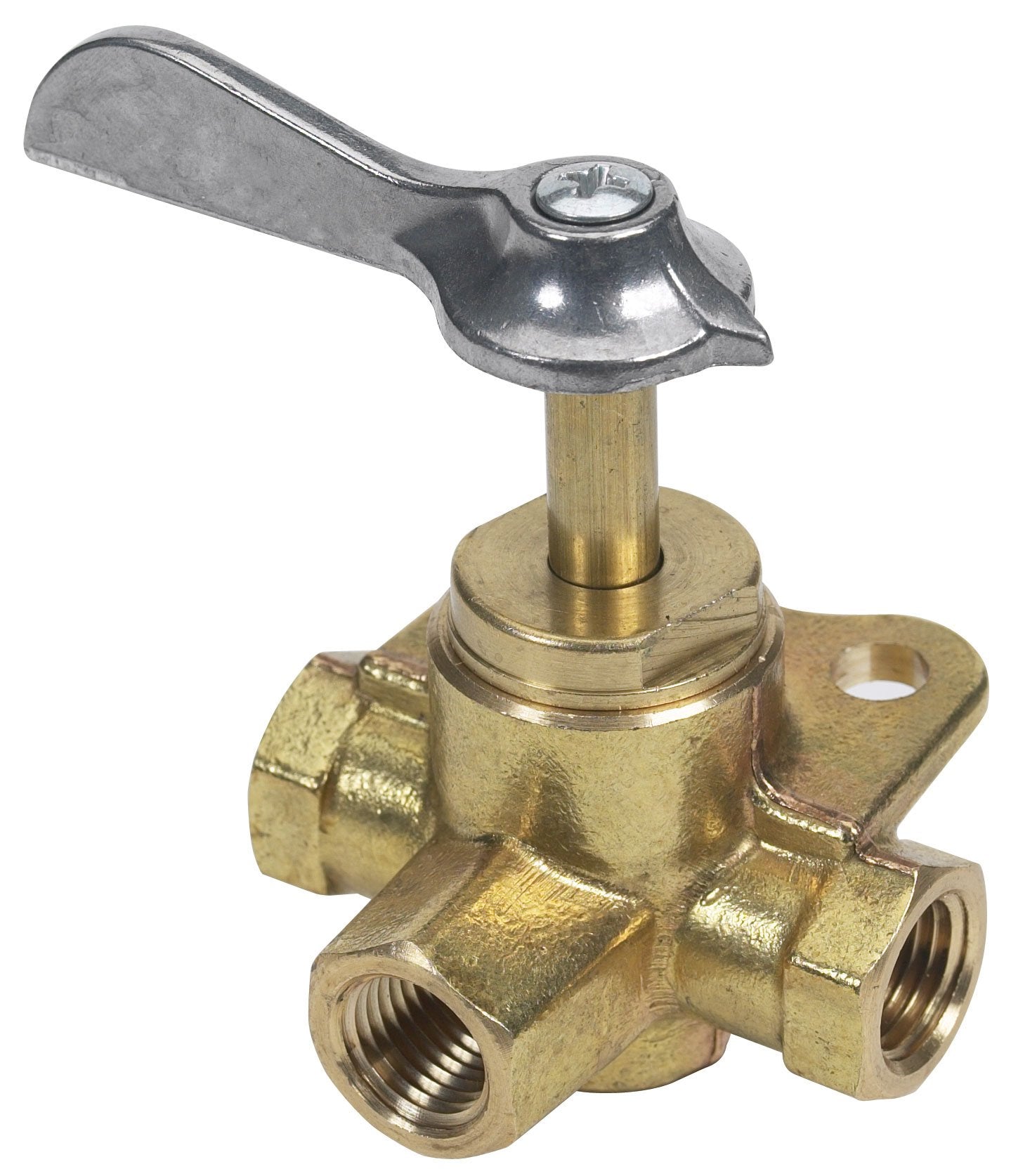 Moeller Fuel Tank Three-Way Click Valve (1/4, Brass)