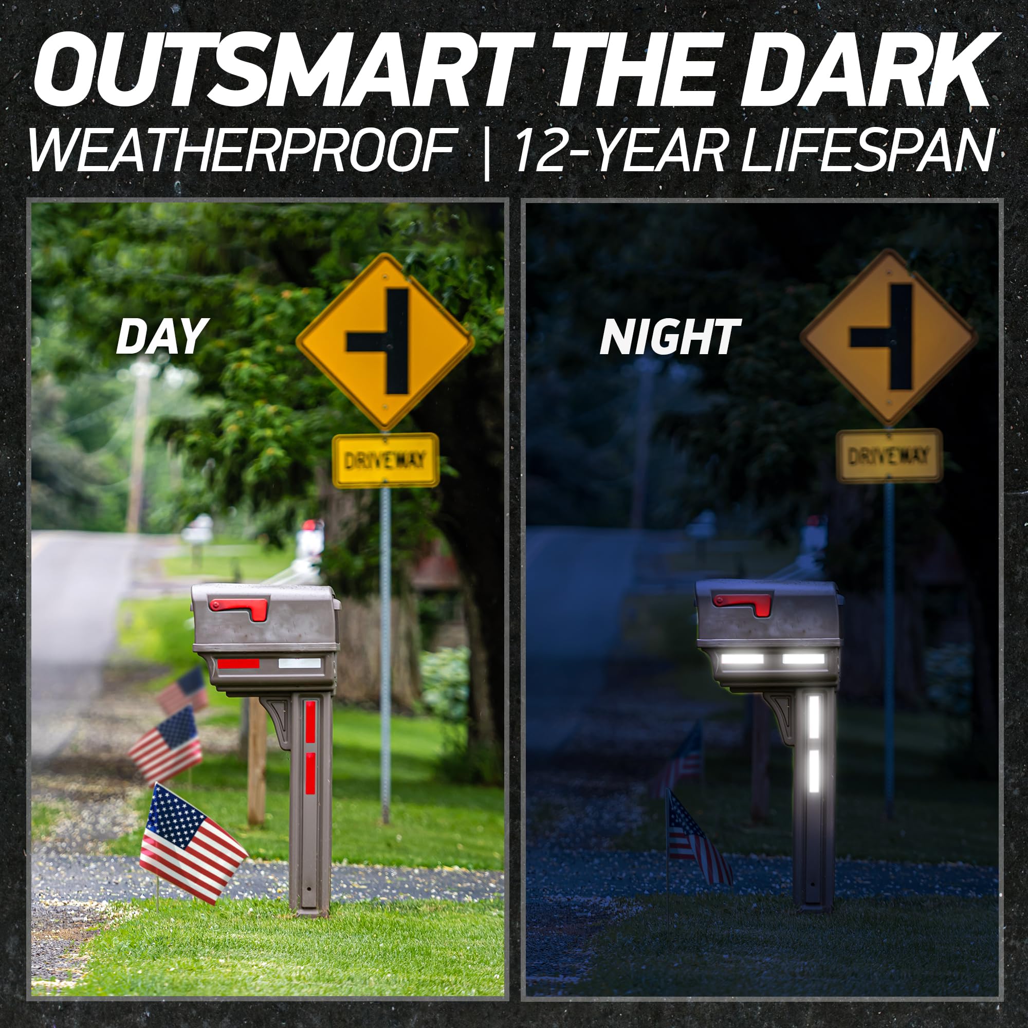 Byllstore High-Visibility Reflective Stickers | 3M Diamond Grade | Orange | 1.25 X 6'' | 5-Pack | Multipurpose Use For Helmets