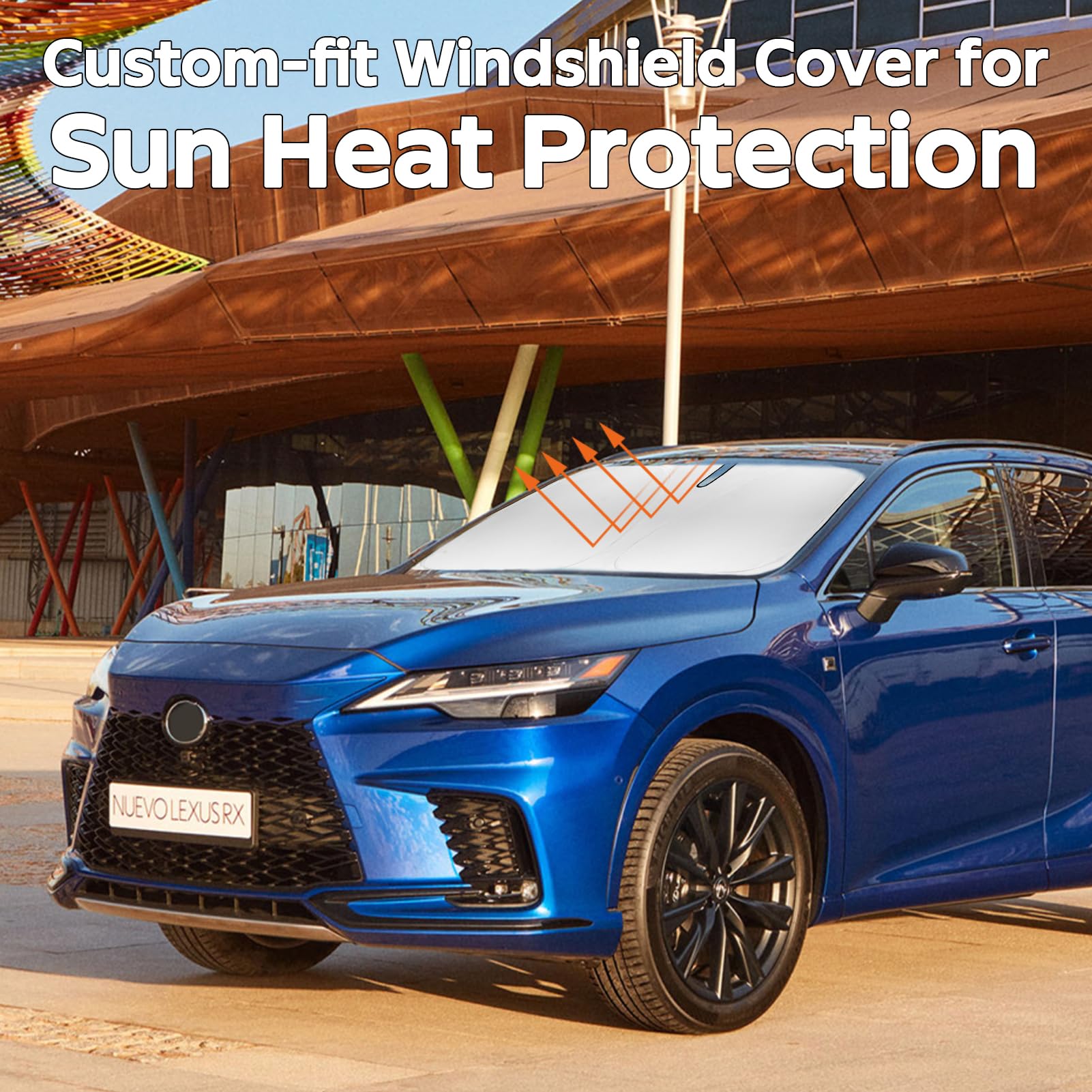 Sunshade Windshield Sun Shade Custom Fit For 2023-2024 Lexus Rx Windshield Cover For Lexus Rx350 Rx450 Rx450H Rx350H Front Windo