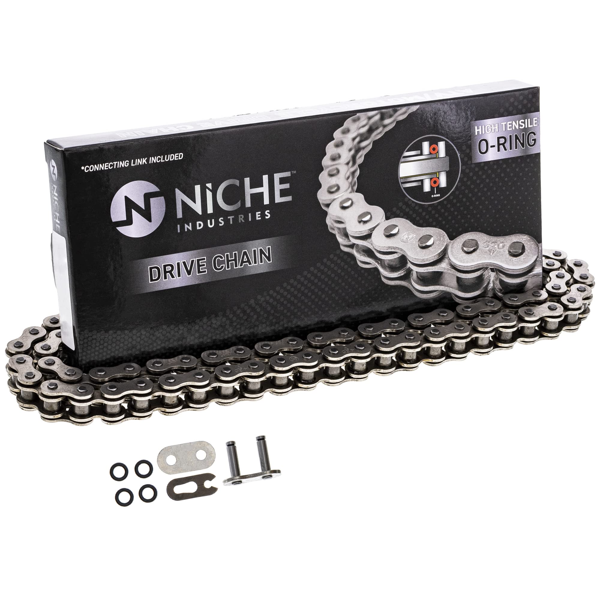 Niche 420 Drive Chain 124 Links O-Ring With Connecting Master Link For Motorcycle Atv Dirt Bike