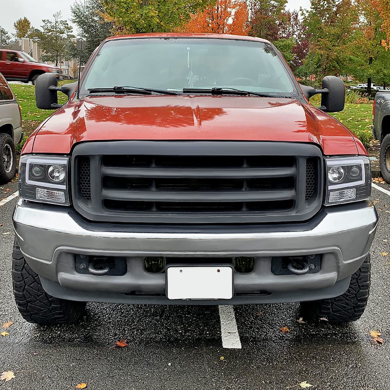 Spec-D Tuning Smoke Fog Lights Bumper Lamp Compatible with Ford F250 F350 Super Duty 1999-2004, 00-04 Excursion, L+R Pair Assemb