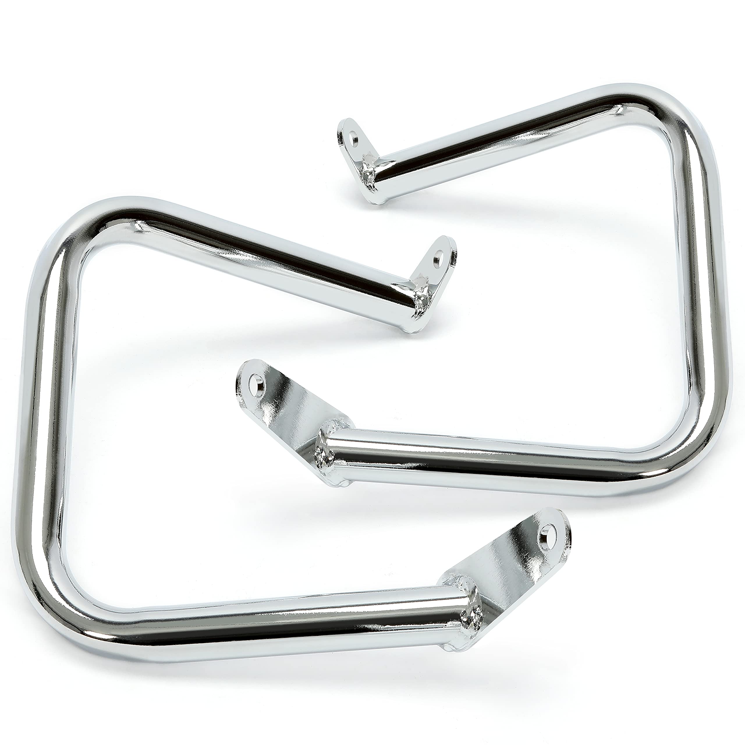 Ecotric Engine Guard Highway Crash Bar Compatible With 1997-2016 Yamaha V-Star Dragstar 400 650 Xvs650 Classic & Custom Chrome
