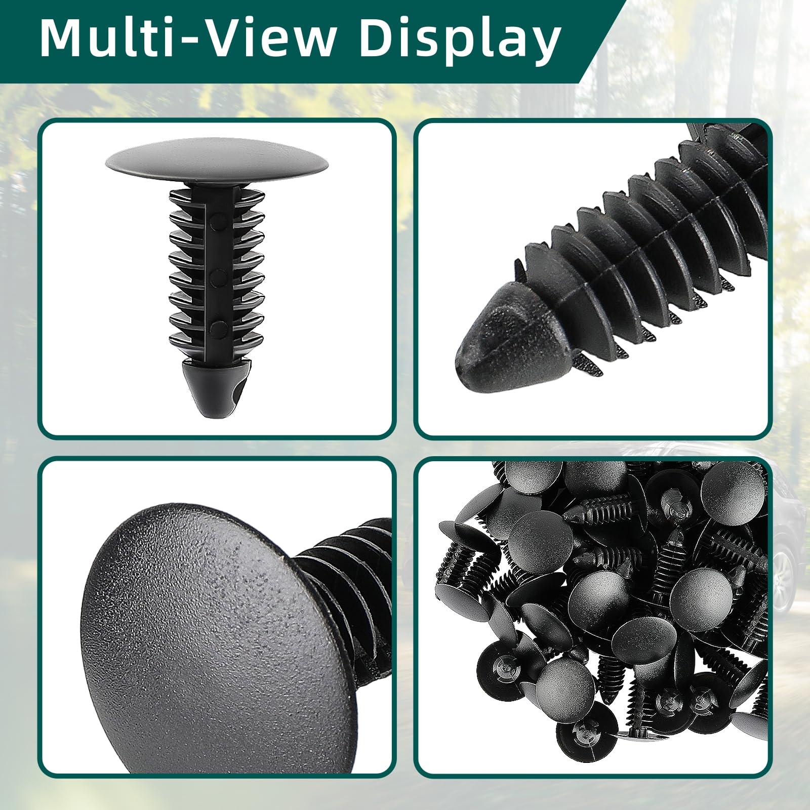 Autokay 100Pcs 8Mm Bumper Clips Auto Car Hole Plastic Rivets Fastener Fender Push Pin New