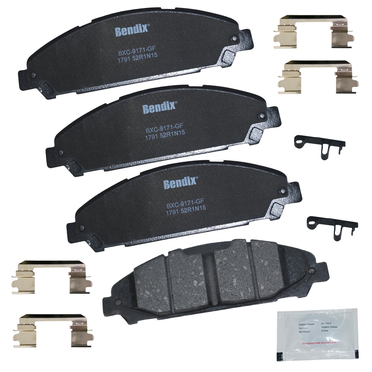 Bendix Priority1 Cfc1791 Ceramic Front Brake Pads For Ford Mustang 2016-2015, Mustang 2019
