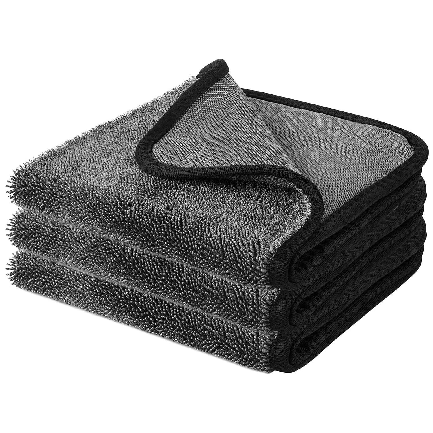 Softbatfy Microfiber Car Drying Towel, 600 Gsm Shiny Bath Drying Towel, Shiny Bath Drying Towel Shower Cubicles Cloth For Water 