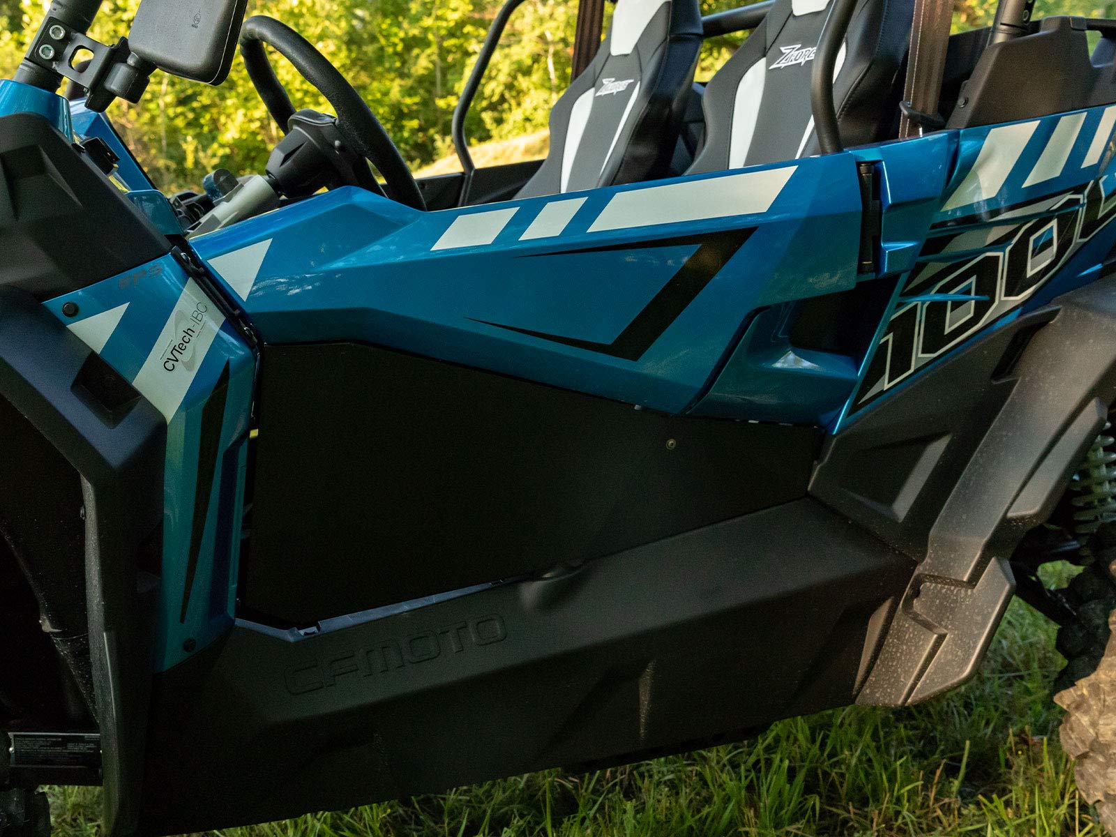 Superatv Aluminum Lower Doors For 2018-2019 Cfmoto Zforce 1000 | 2020-2022 Cfmoto Zforce 950 | Rattle-Free Fit | Power Coated Fo