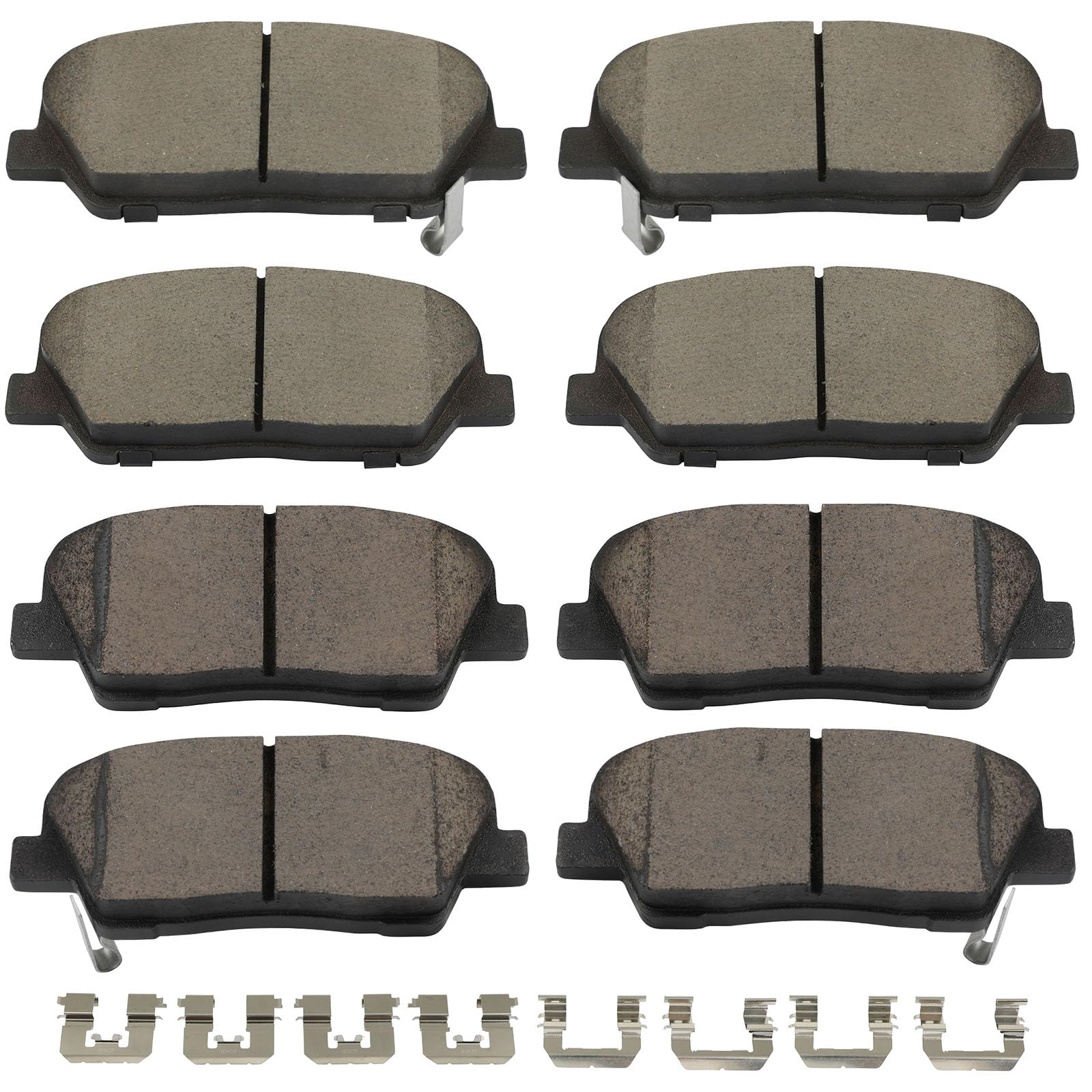 Scitoo D1413 D1284 Front & Rear Ceramic Brake Pads Sets W/Hardware Replacement For Hyundai For Genesis Coupe 2010 2011 2012 2013