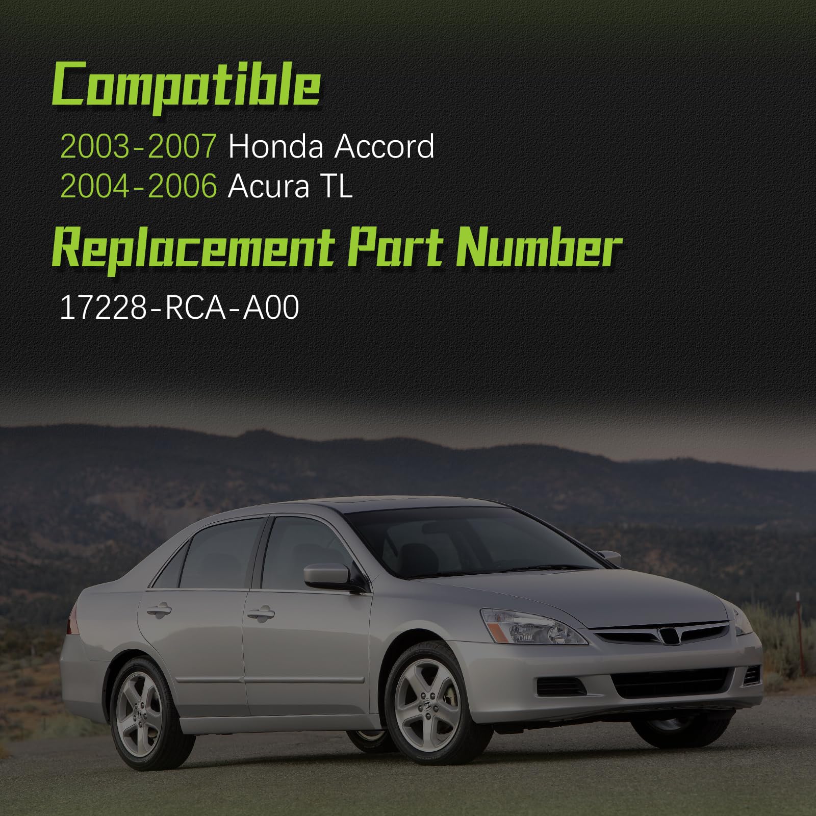 17228-RCA-A00 Engine Air Intake Hose Tube With Clamps for 2003-2007 Honda Accord,2004-2006 Acura TL 17228RCAA00