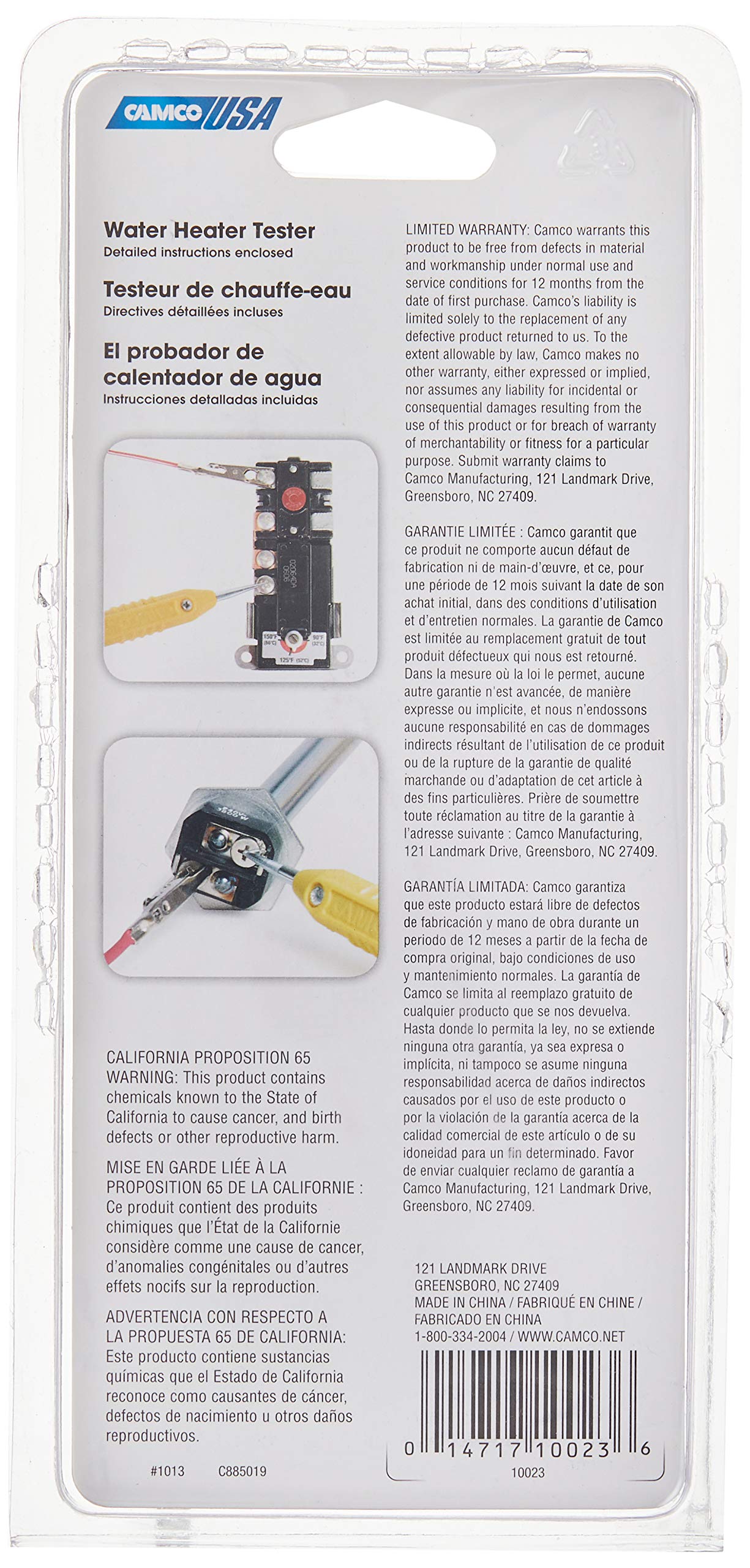 Camco 10023 Water Heater Continuity Tester With Battery