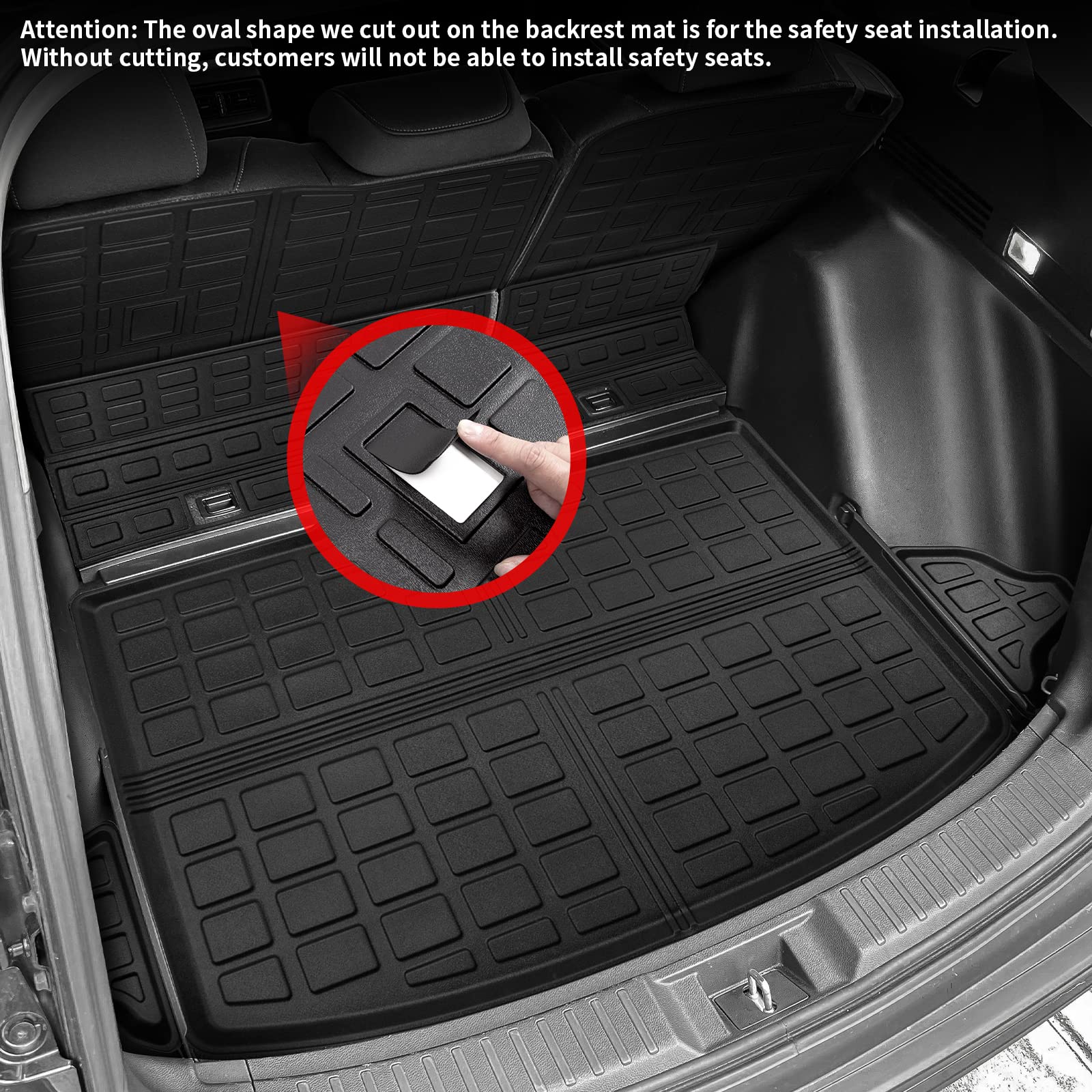 Powoq Cargo Mat Compatible With 2023 2024 Honda Crv Backrest Mat Tpe Trunk Mat Cargo Liner Replacement For 2023 2024 Honda Crv A