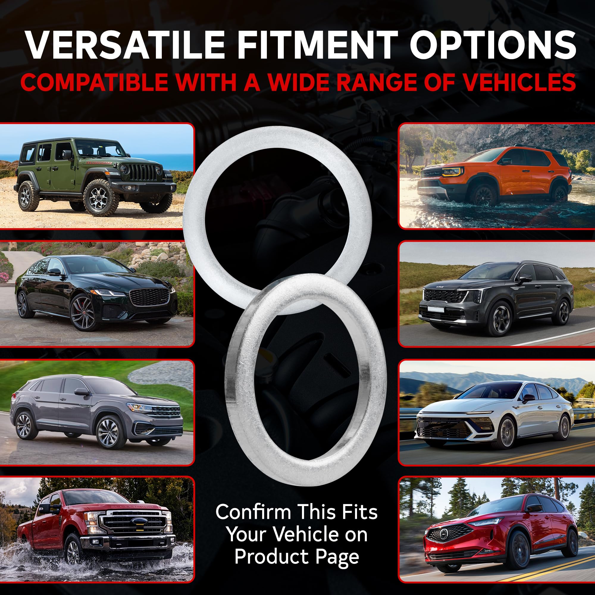 Votex - Made In Usa - M18 18Mm Oil Drain Plug Crush Washer Gasket Seal Ring For Honda/Acura And More - Oil/Coolant - Aluminum - 20 Pack - 94109-2000, 90471-Px4-000, Acwm18