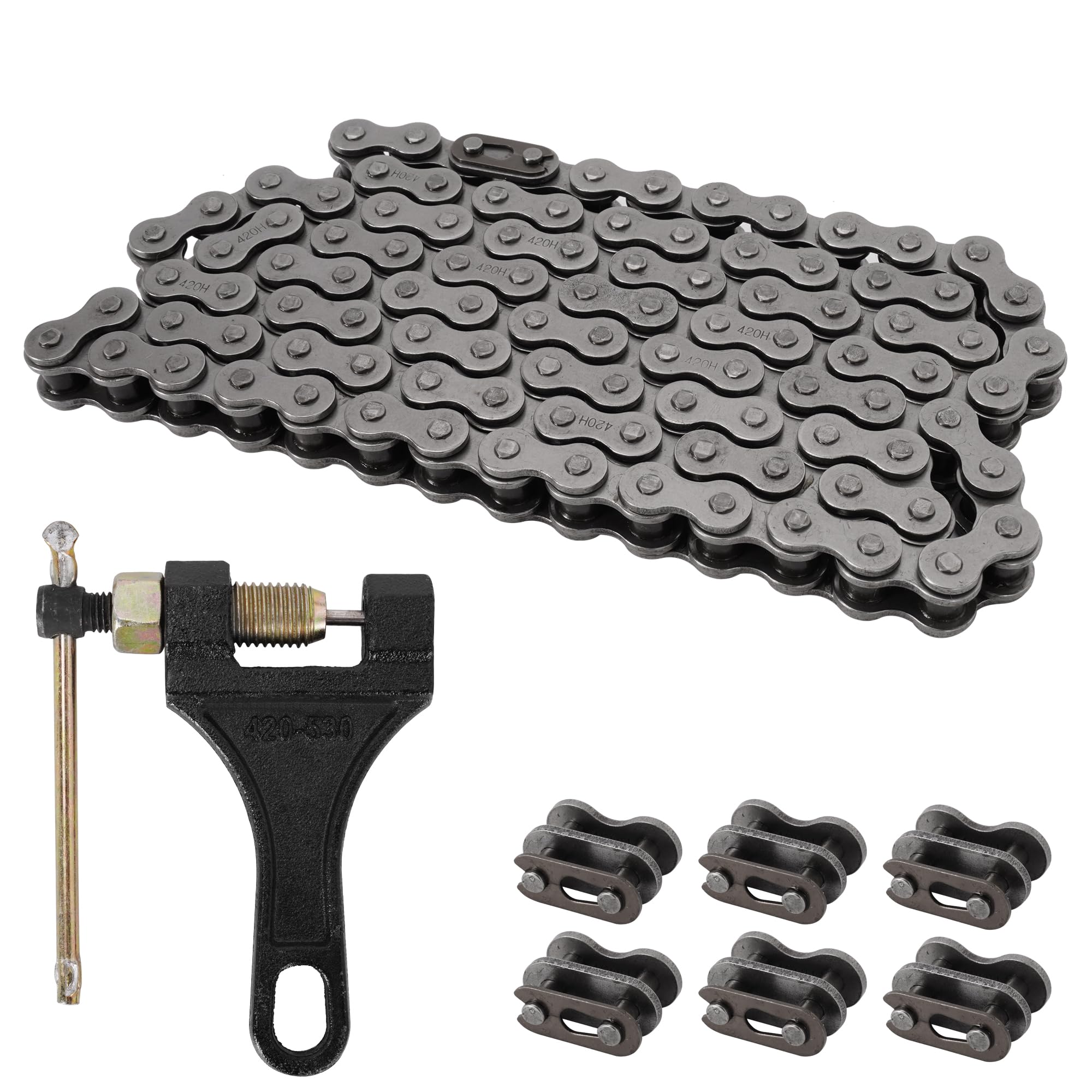 Rutu 420 Chain Master Link 102 Links 420 Drive Roller Chain For Xr50 Crf50 Crf70 Pw80 50Cc 70Cc 90Cc 110Cc 125Cc Motorcycle Dirt