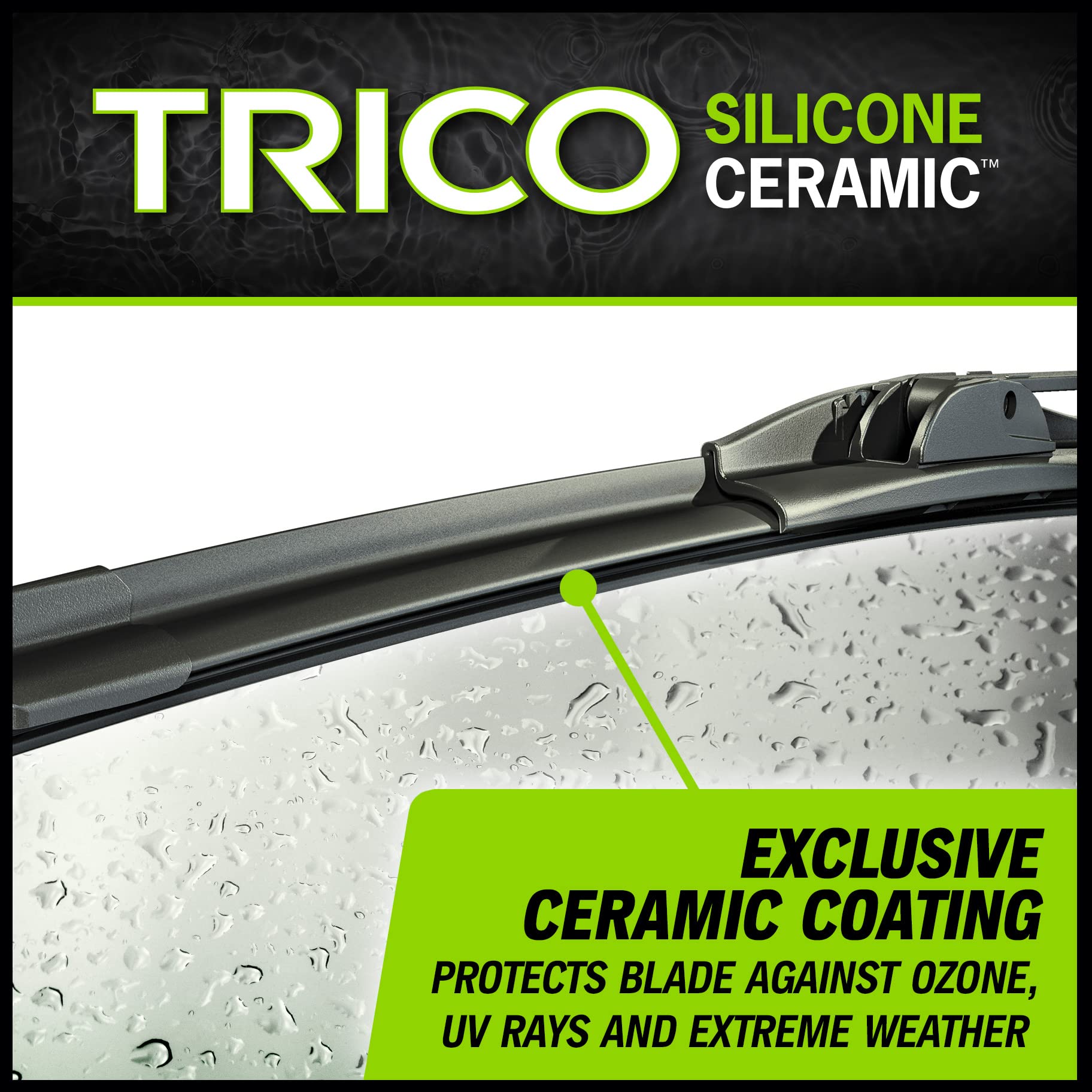 Trico Silicone Ceramic Automotive Replacement Windshield Wiper Blade, Ceramic Coated Silicone Super Premium All Weather Includes 26 Inch & 26 Inch Beam Blades For Select Mercedes-Benz Models (90-2626)