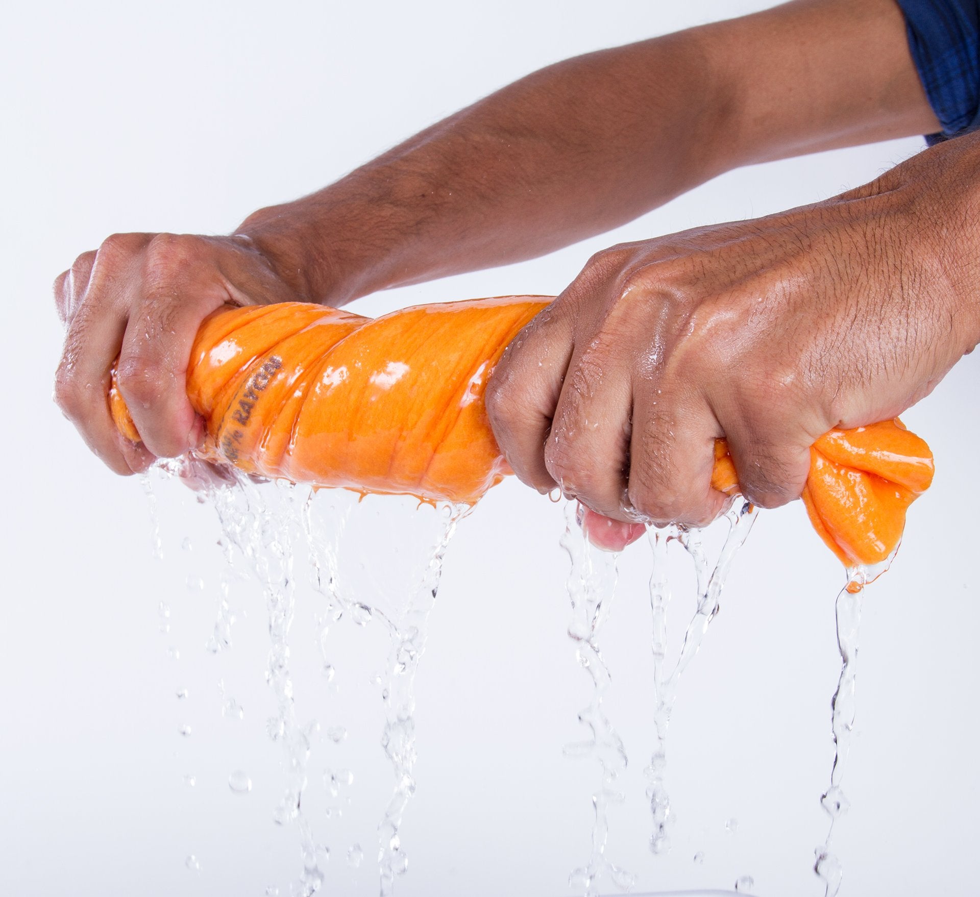 Kitchen Home Super Chamois Extra Large 20 x 27 Orange Cleaning Cloth - 6 Pack, Super Absorbent, Holds 10x Its Weight in Liquid