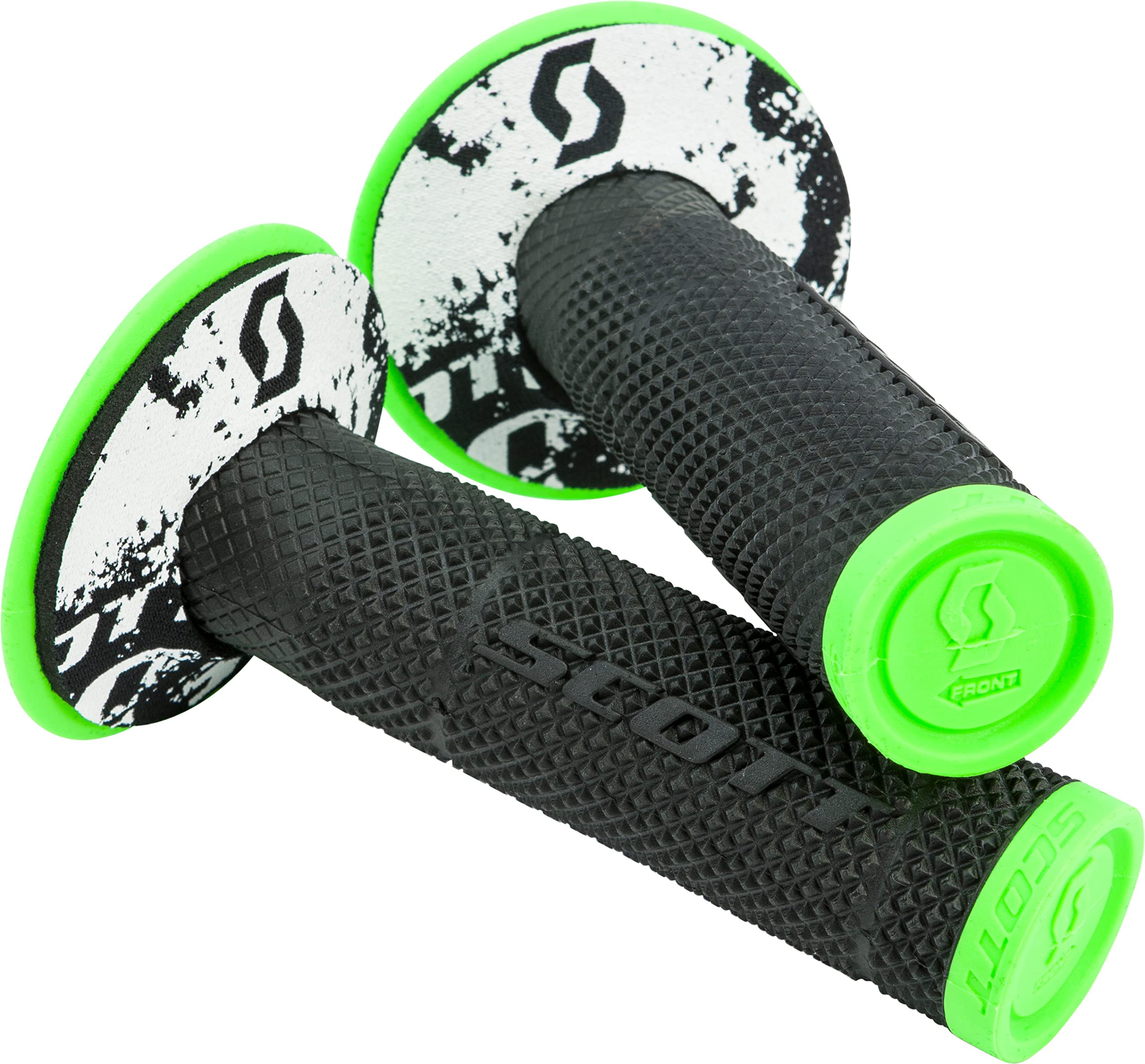 Scott Sx2 Tattoo 2 Off-Road Hand Grips - Neon Green/Black/One Size