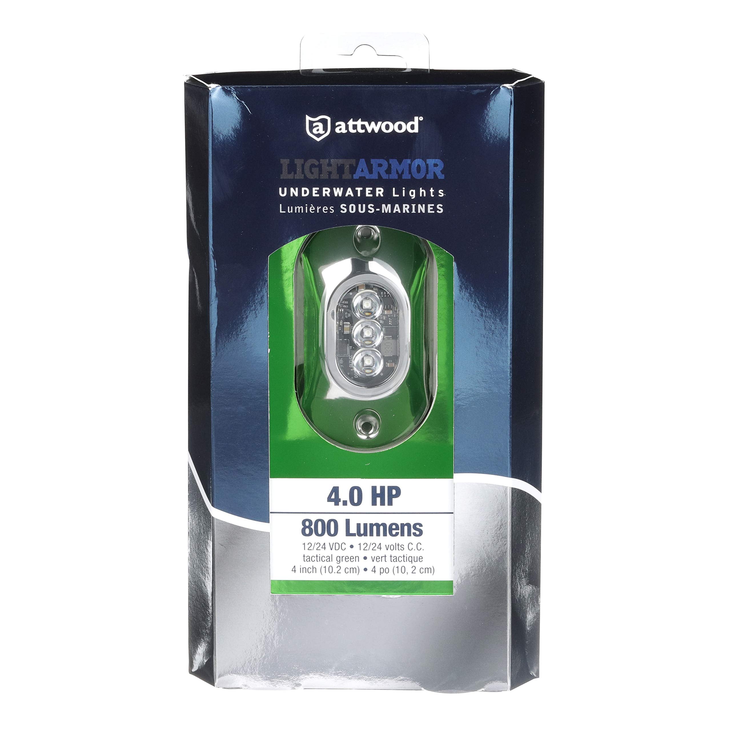 Attwood 65Uw03G Led Underwater Light, Stainless Steel Bezel, Green Light