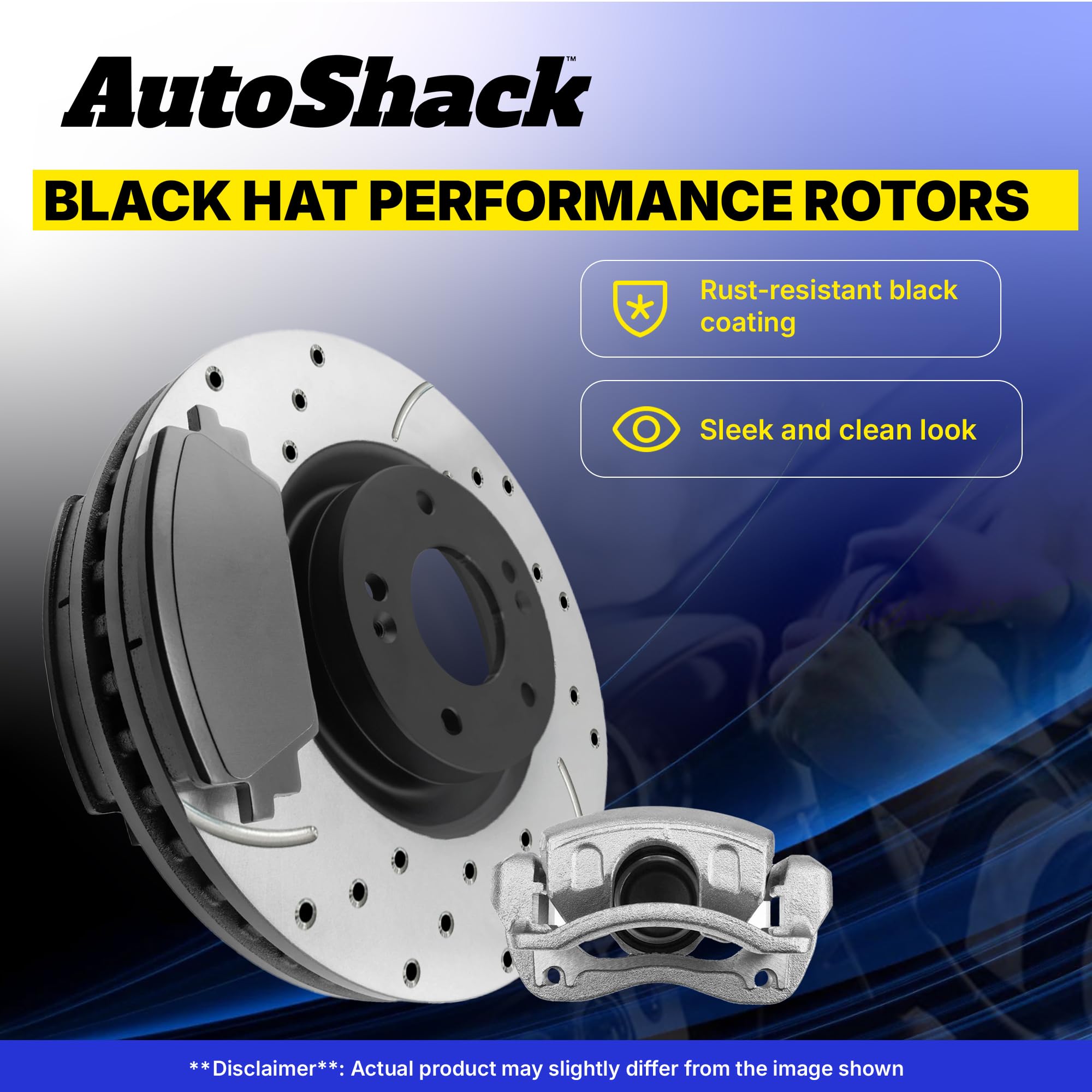 Autoshack Front Drilled And Slotted Brake Rotors Calipers And Ceramic Pads Kit Set Driver And Passenger Side Replacement For 2009 2010 2011 2012 2013 2014 2015 Honda Pilot 3.5L V6 Awd Fwd Bcpkg0673