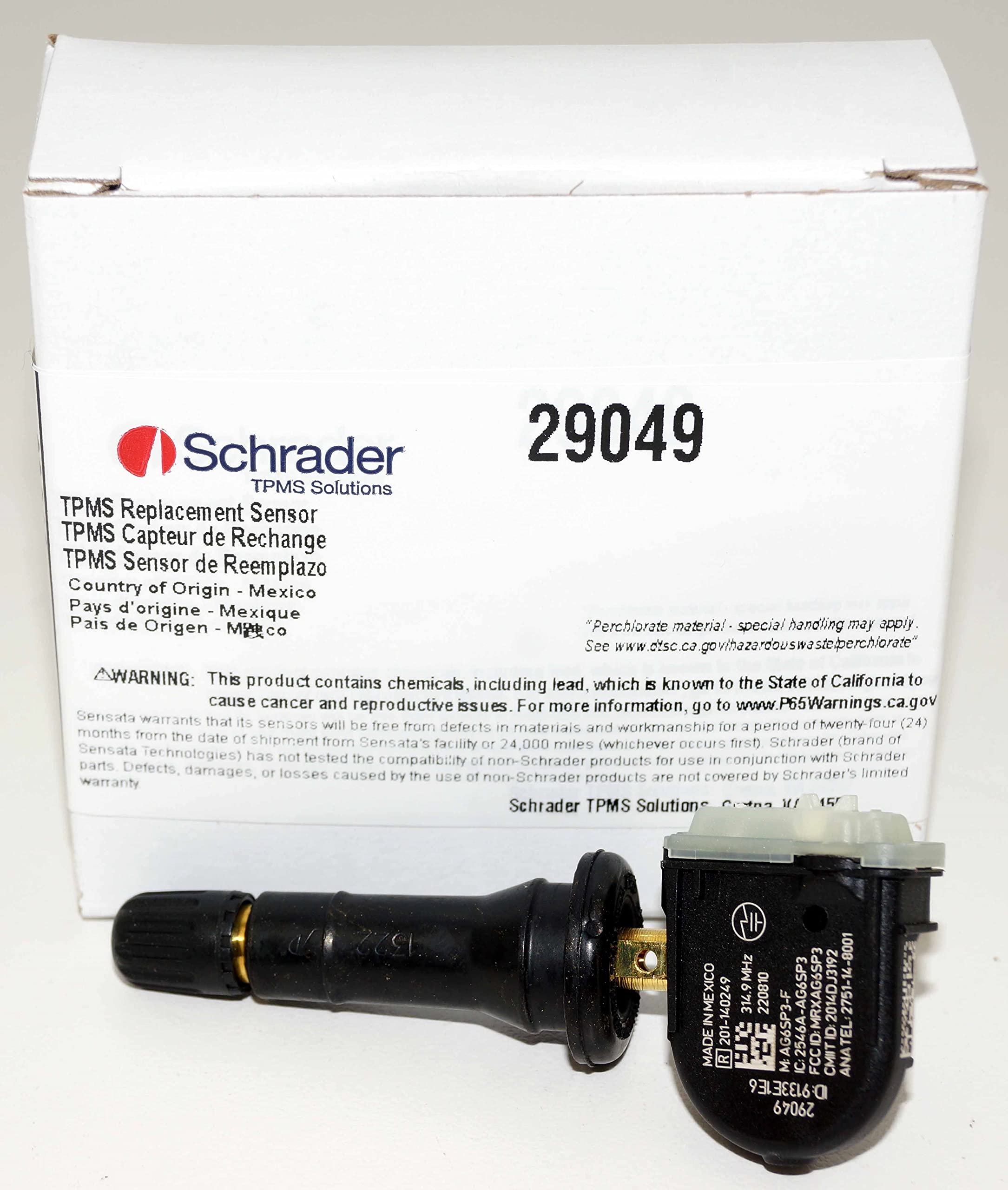 Schrader Tpms Sensor - (314.9 Mhz) Snap-In Gen6 Edison Gm Tfa