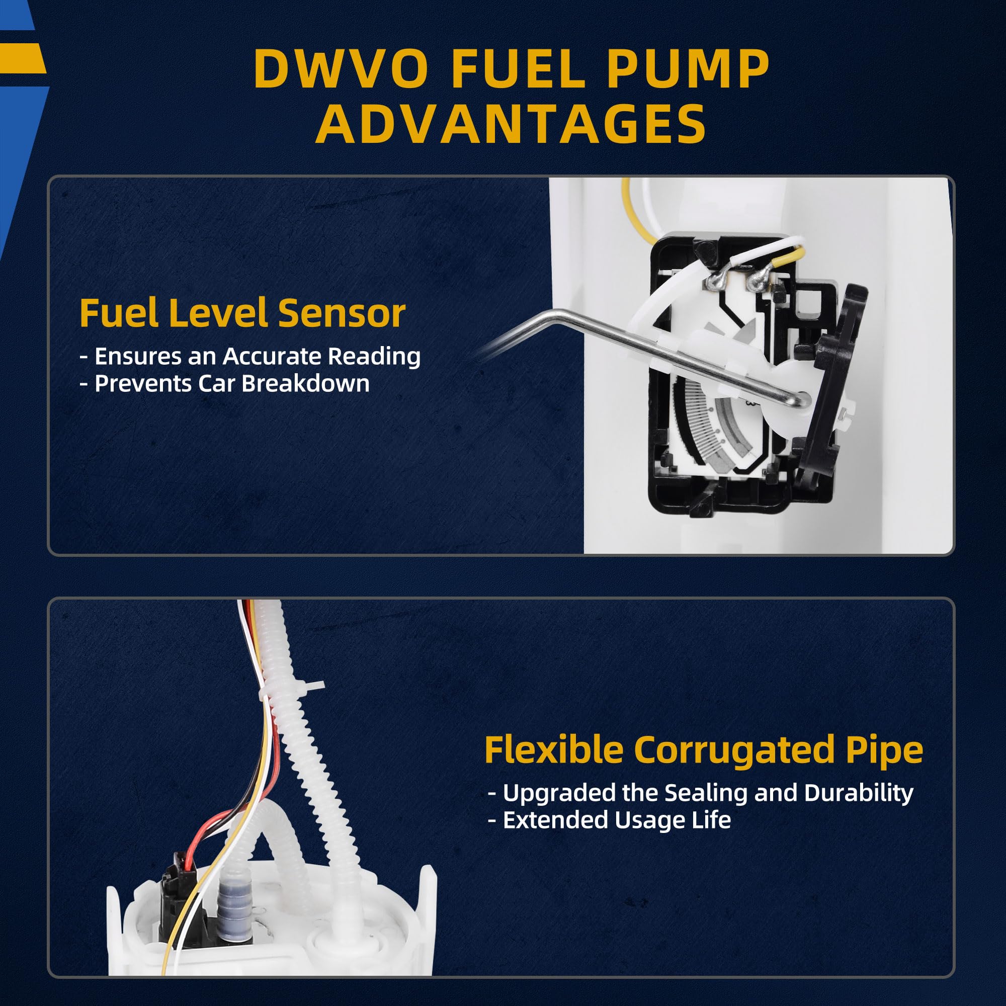 Dwvo Fuel Pump Compatible With 1999 2000 Ford Mustang 3.8L 4.6L
