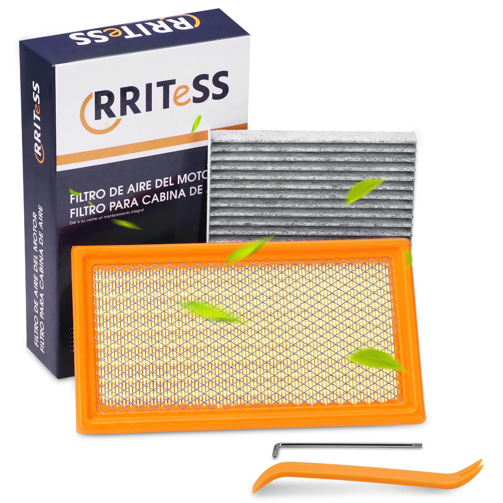 CA10242 and CF11176 Cabin Filter Set, Engine Air AC Filter Kit Compatible with Ford Explorer 2011-2019,Flex 2010-2019.