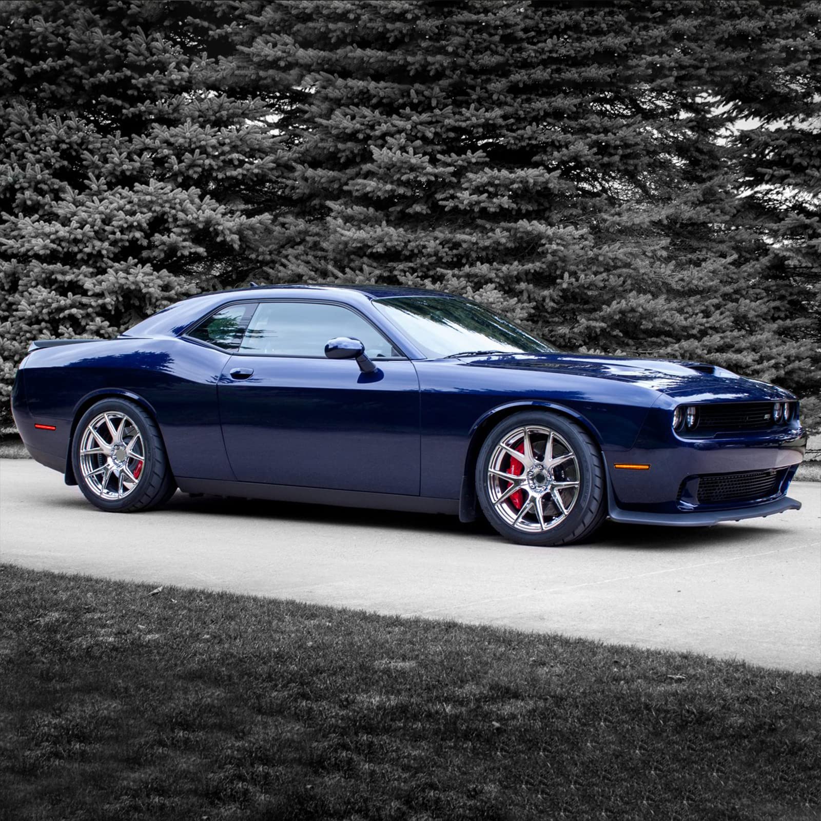 R&F Auto 4Pcs Led Amber Red Side Marker Lights For Challenger 2015-2023, Smoked Lens, Replace Oem#: 68195788Ab, 68195797Ab