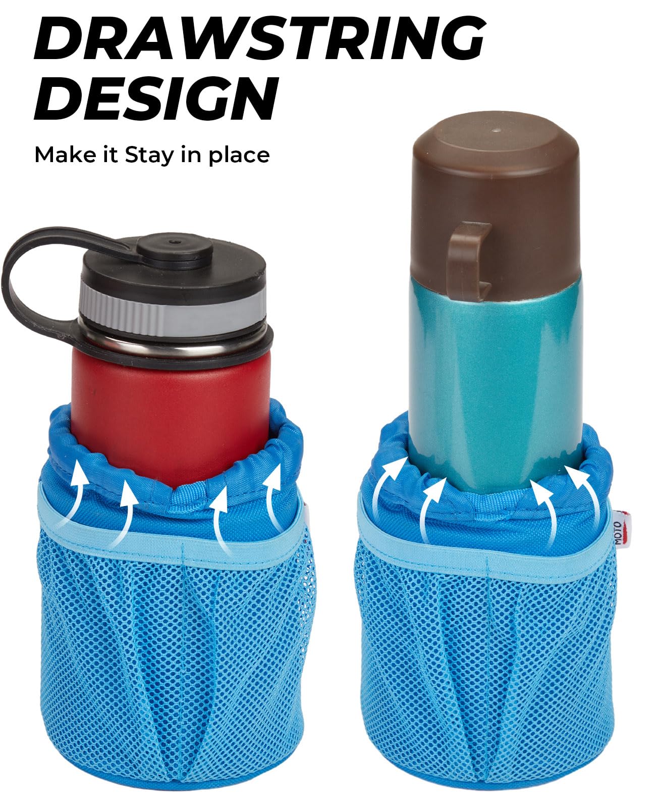 Kemimoto Motorcycle Cup Holder, Oxford Fabric Motorcycle Drink Holder With 0.6''-1.5'' Alligator Clamp, Universal Water Bottle C