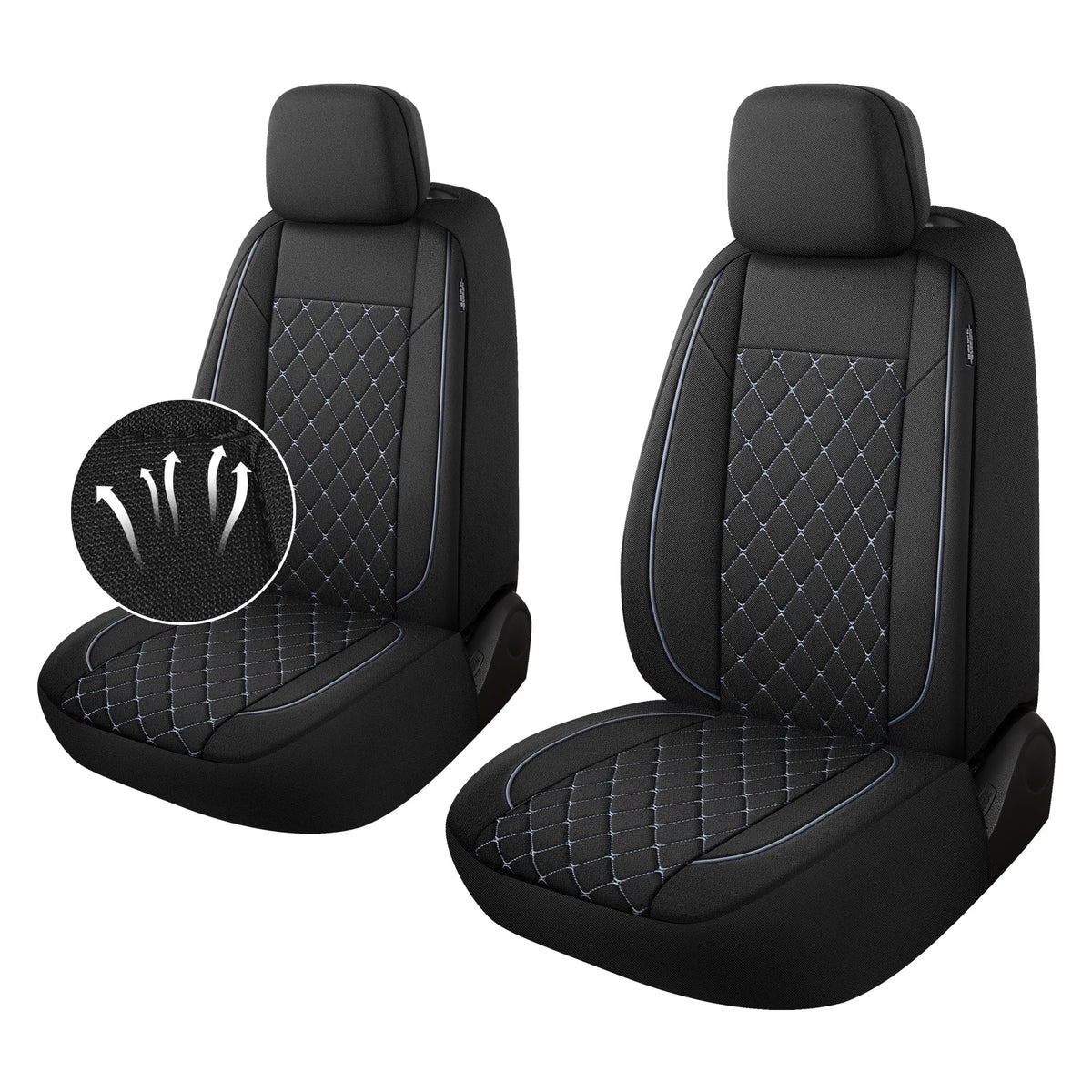 YGL Breathble Car Seat Covers Front Set,Washable Seat Covers for Cars,Premium Cloth Car Seat Protectors,Interior Covers for Cars