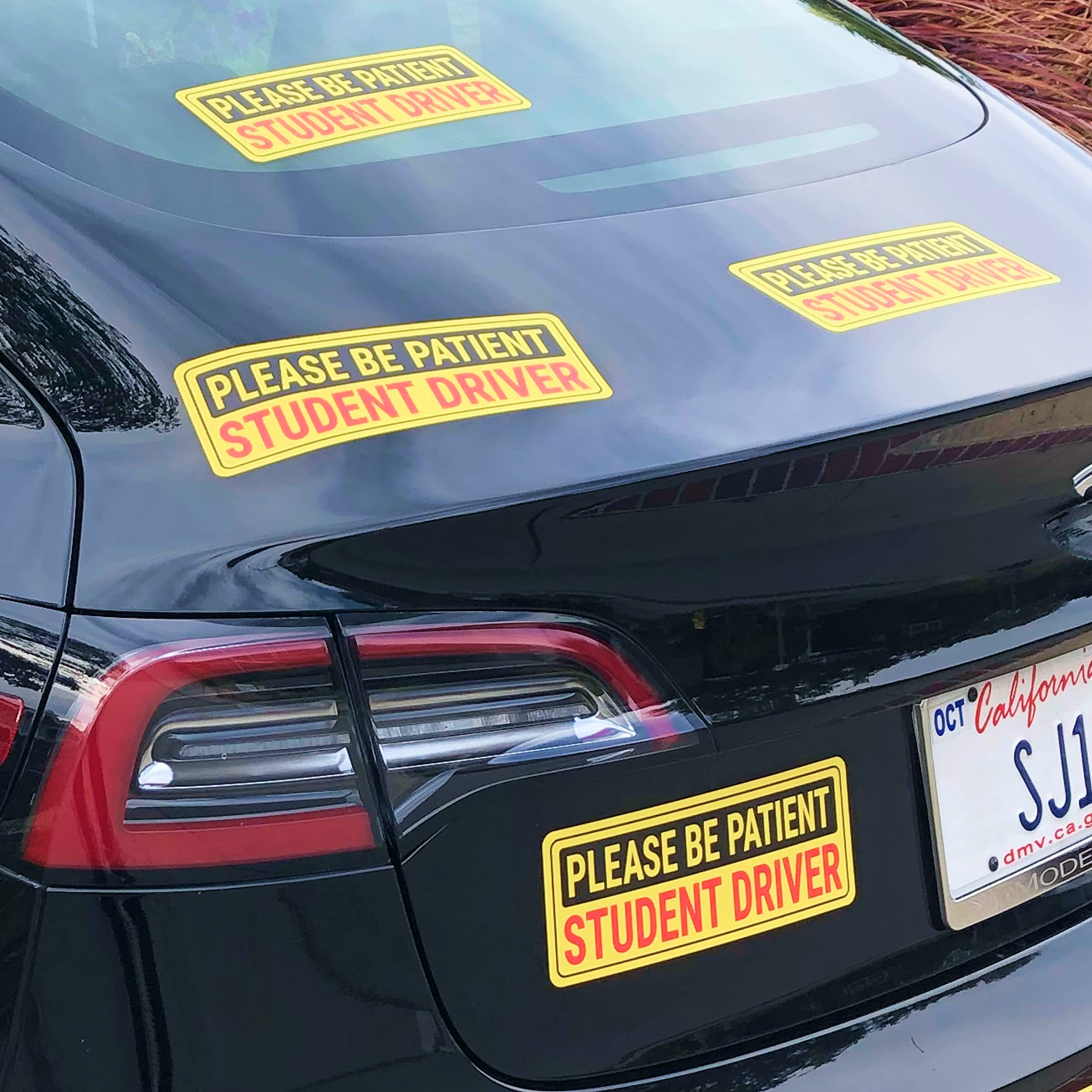 Stickios Non-Magnetic Student Driver Stickers - Removable Student Driver Decals For Cars & Windows - Paint-Safe Student Driver S