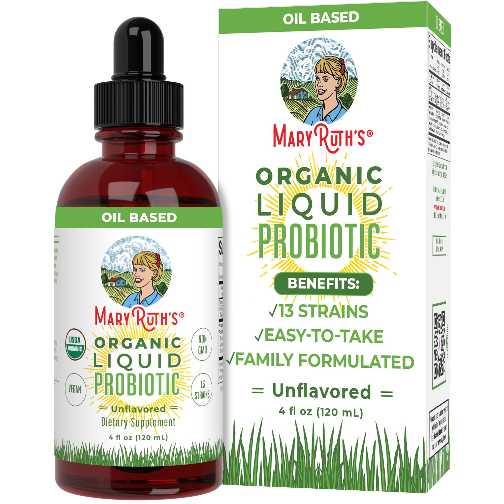 MaryRuth Organics USDA Organic Liquid Probiotic, Digestive Health, Gut Health, Probiotics for Women, Probiotics for Men, Probiot