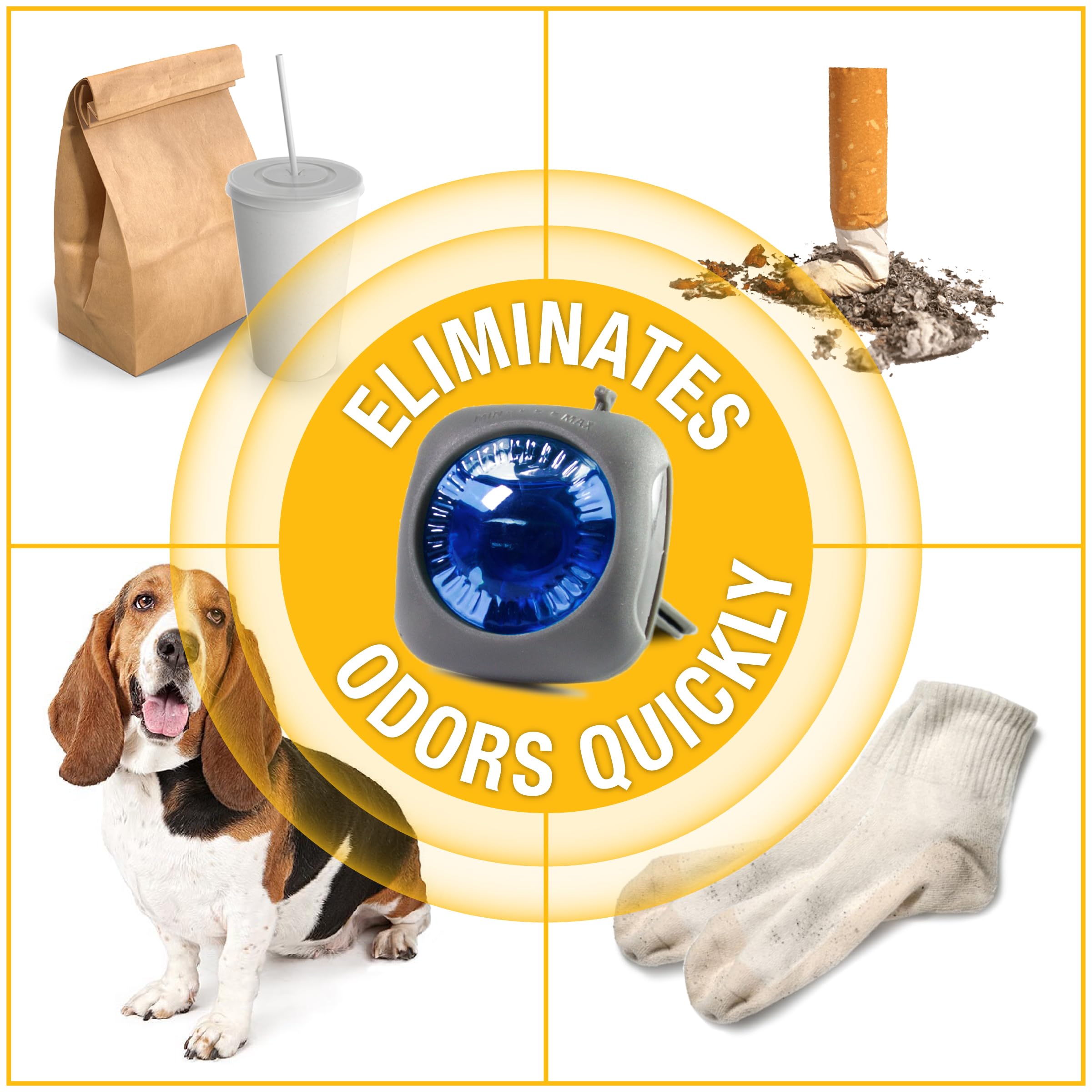 Arm & Hammer AH8203NC New Car Freshness Vent Clip for Car Air Freshener 4 Pack of 3 Piece in Each