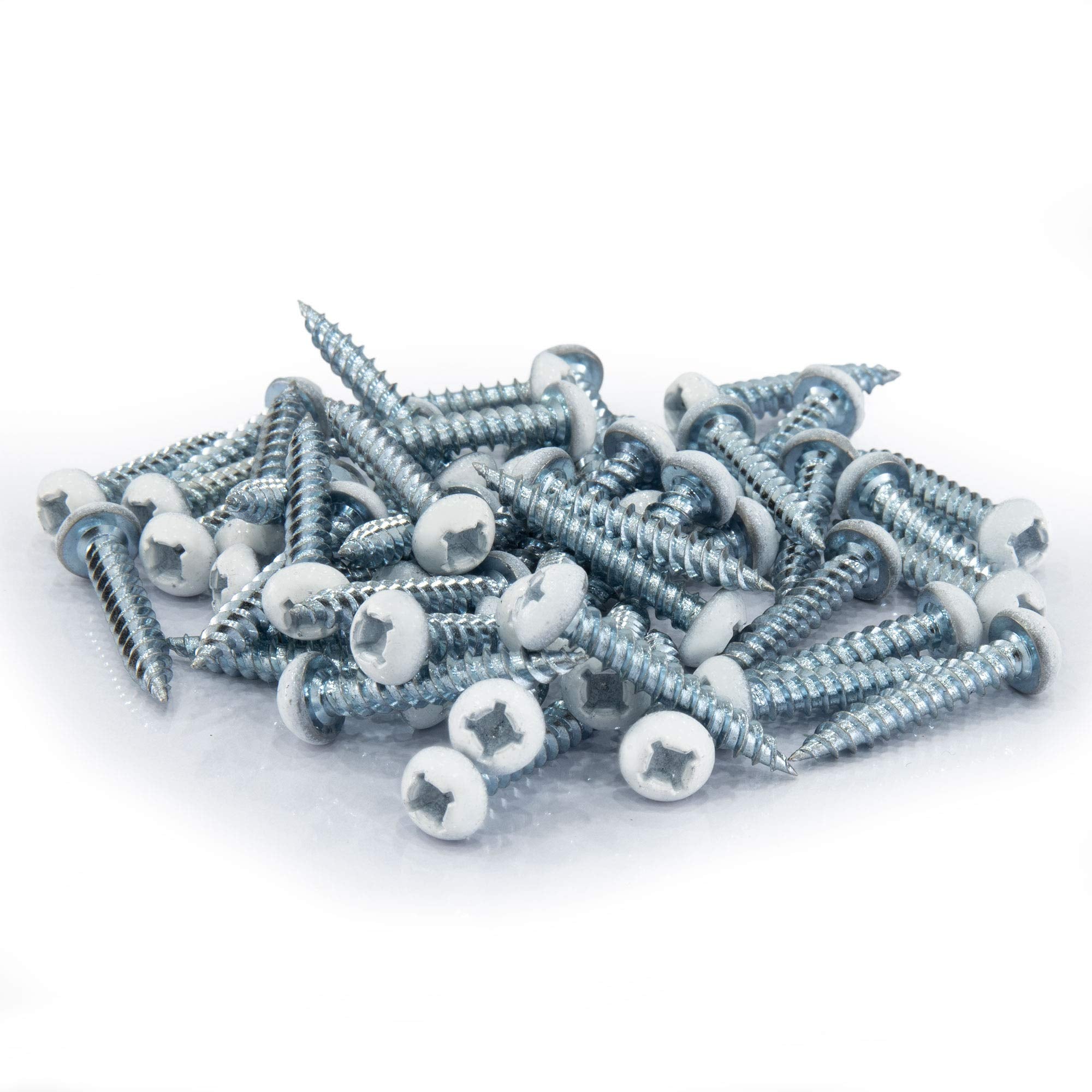 RecPro 8x1 Pan Head Metal RV Screws | Polar White | Multi-Pack | RV Interior Screws | Factory Finished Looked | (100)