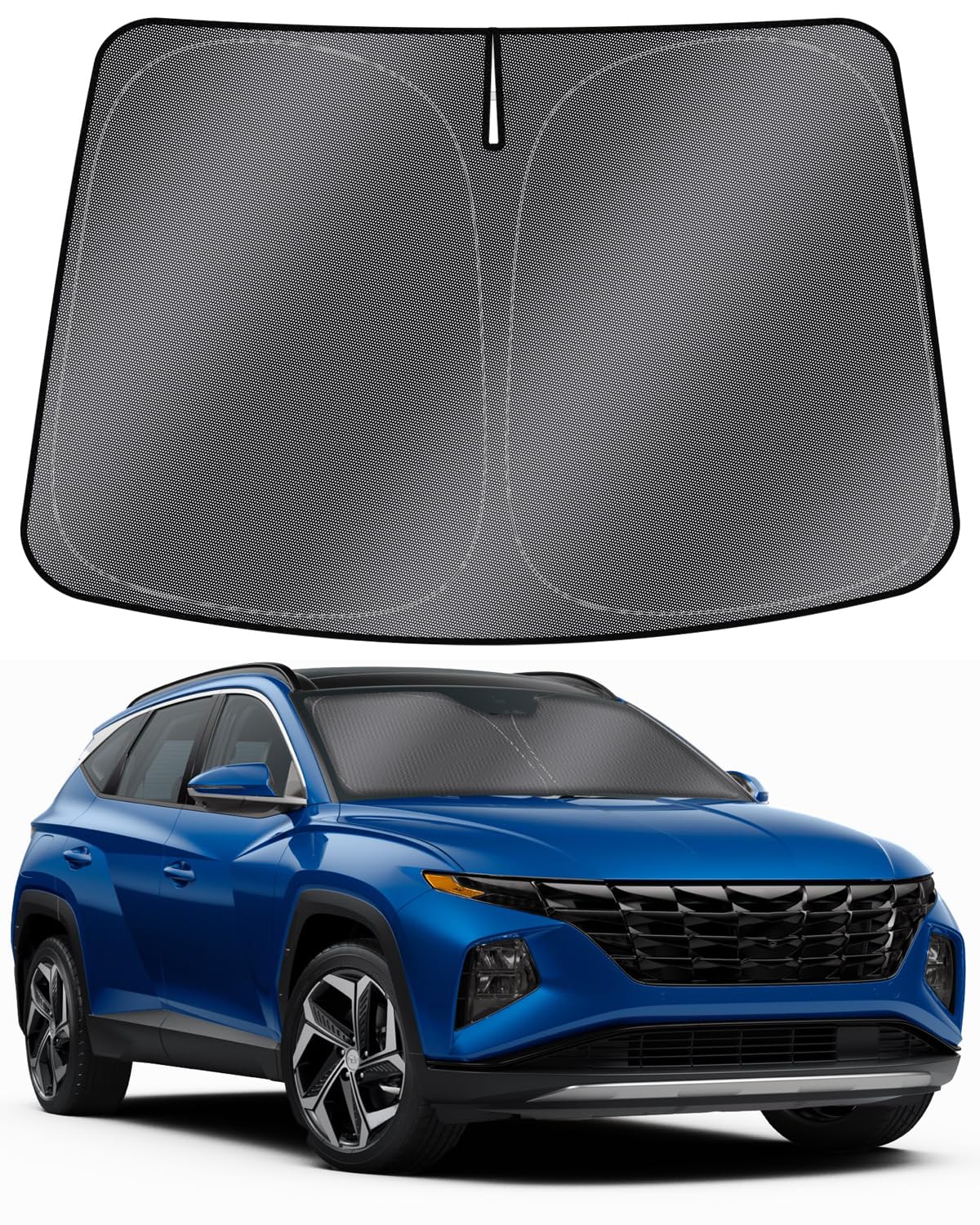 Mixsuper Liner Windshield Sun Shade For Hyundai Tucson 2022-2025 Windshield Sunshades For Tucson Accessories Foldable Sun Visor