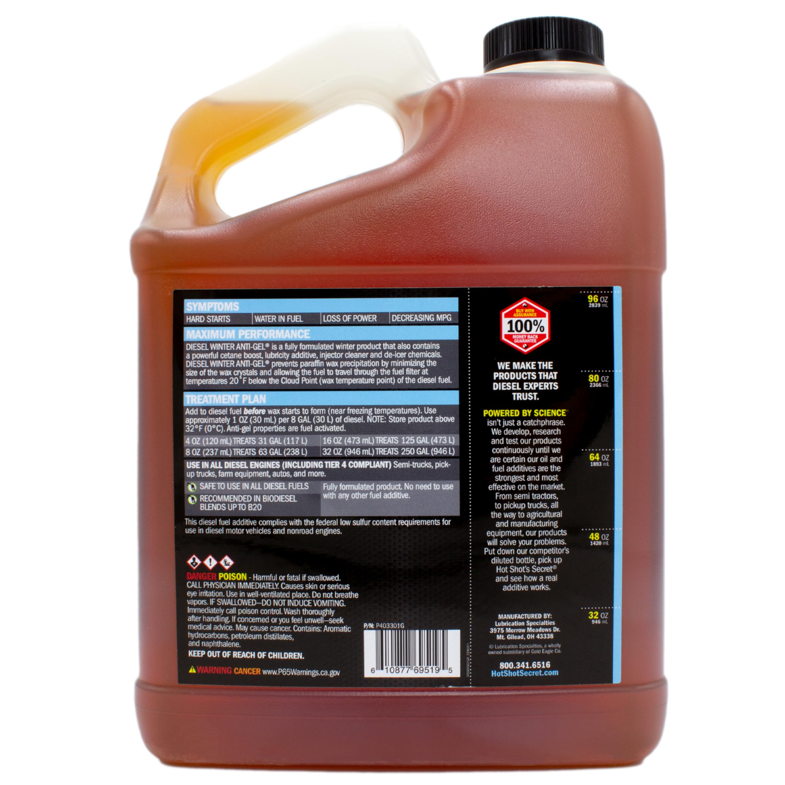 Hot Shot'S Secret Diesel Winter Anti-Gel 1 Gallon, Amber (P403301G)