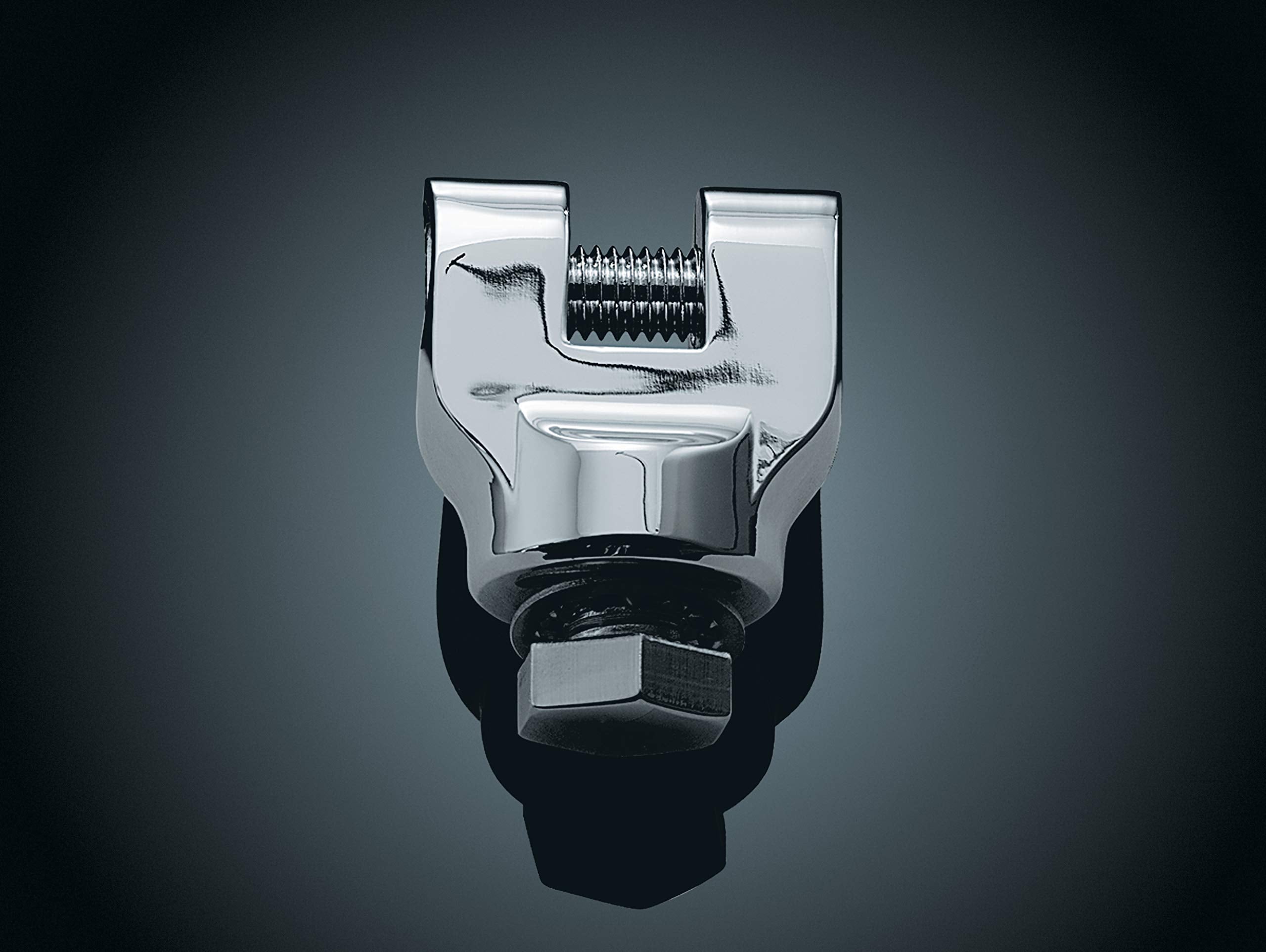 Kuryakyn 8061 Motorcycle Foot Control Component: Short Magnum Footpeg Mounts with 1/2''-13 Mounting Bolts, Chrome, 1 Pair