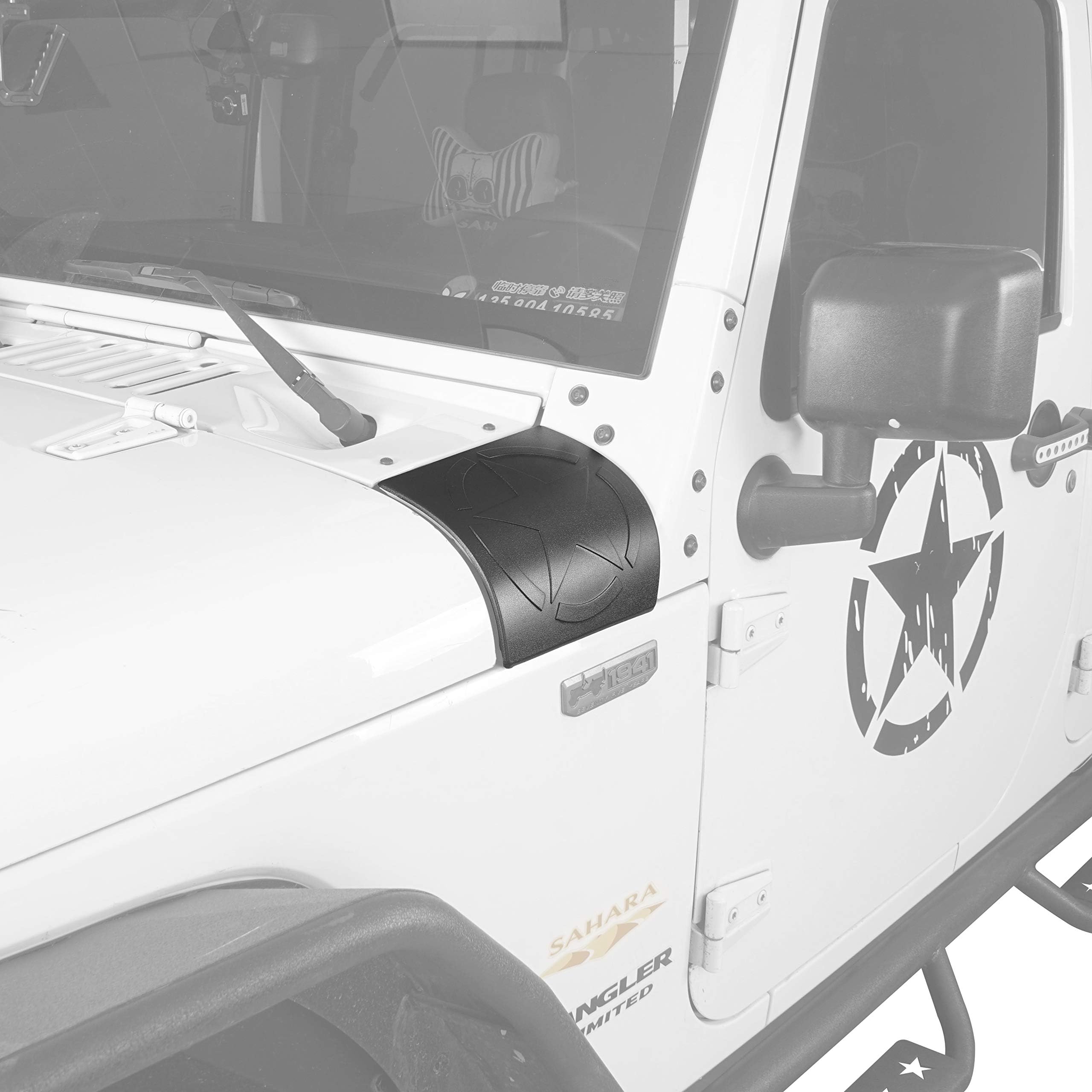 Hooke Road Cowl Body Armor Side Corner Guard Cover Compatible With Jeep Wrangler Jk & Unlimited 2007-2018 - Five Star