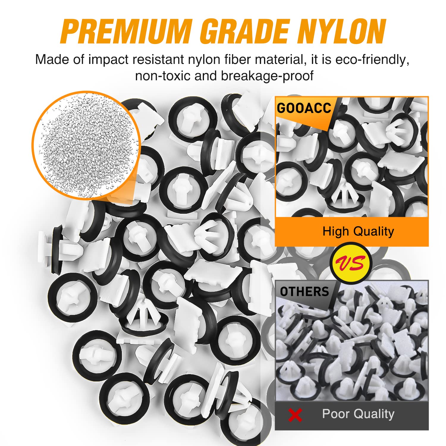 Gooacc 30Pcs Body Side Exterior Trim Moulding Clip With Sealer For Gm 11547581 Chevrolet Buick Cadillac Gmc Enclave Ct6 Xt5 Xts